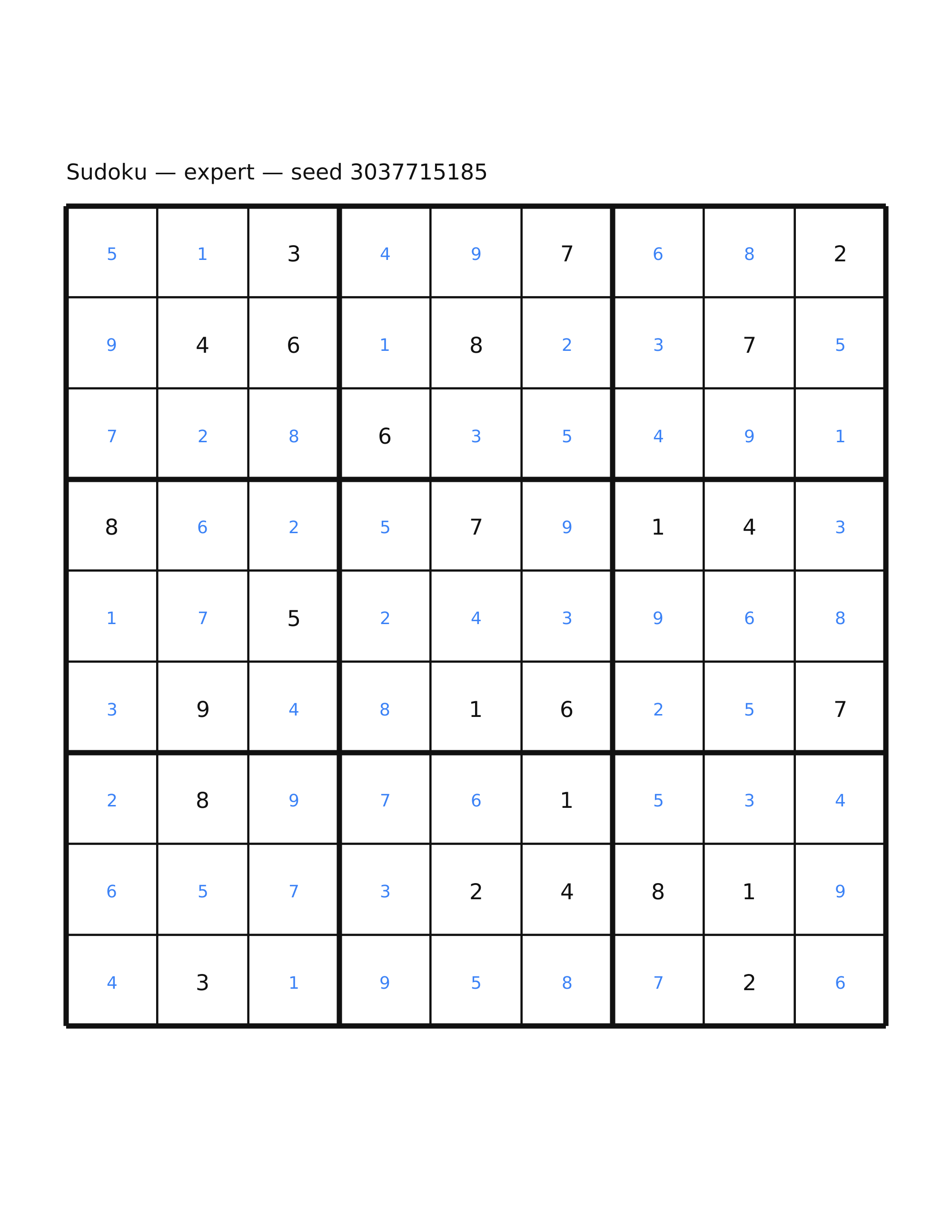 Sudoku — expert #23 — solution