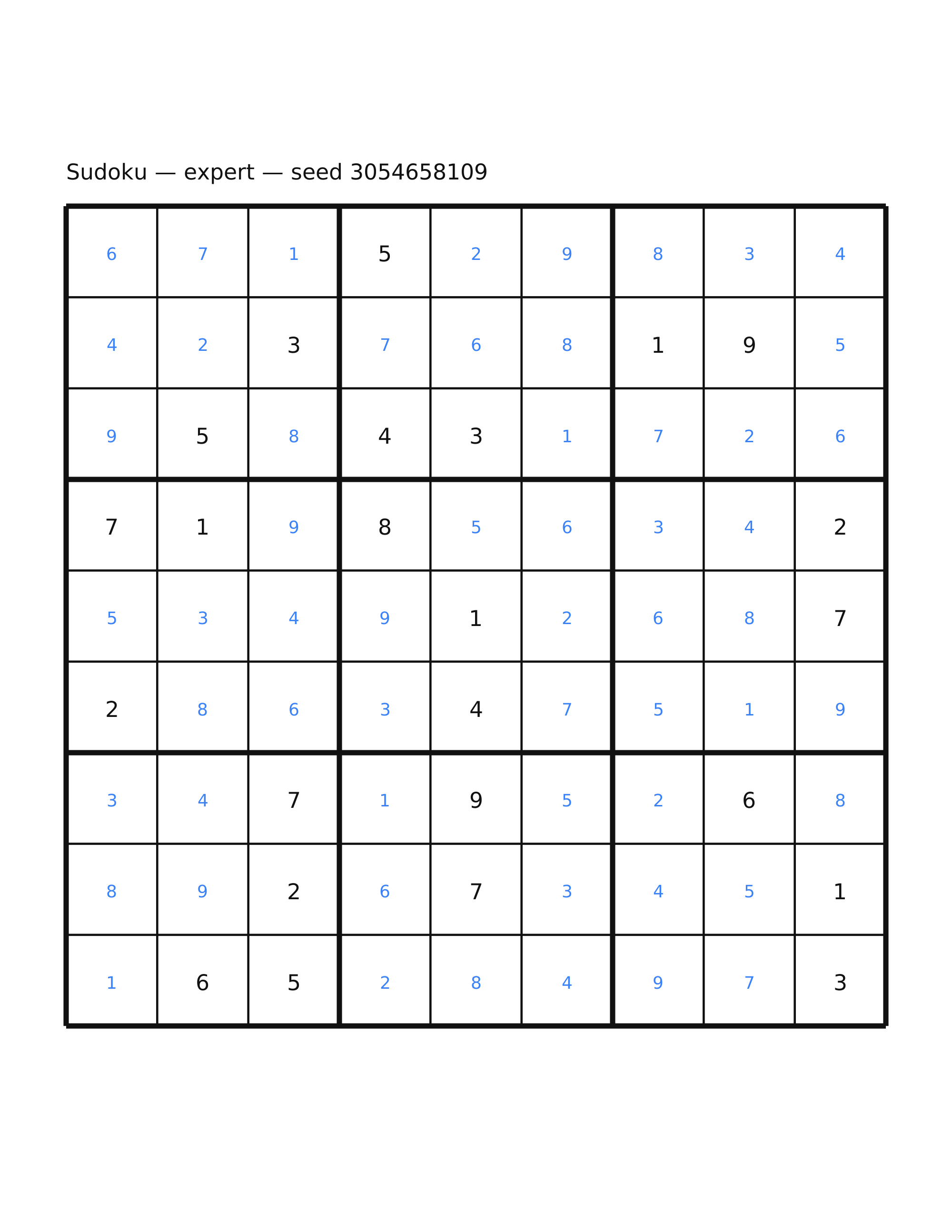 Sudoku — expert #55 — solution