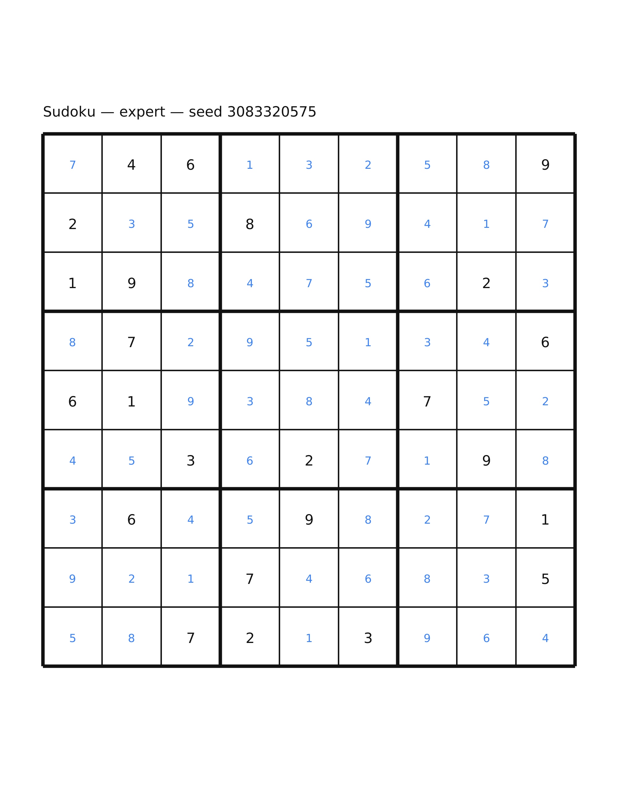 Sudoku — expert #42 — solution