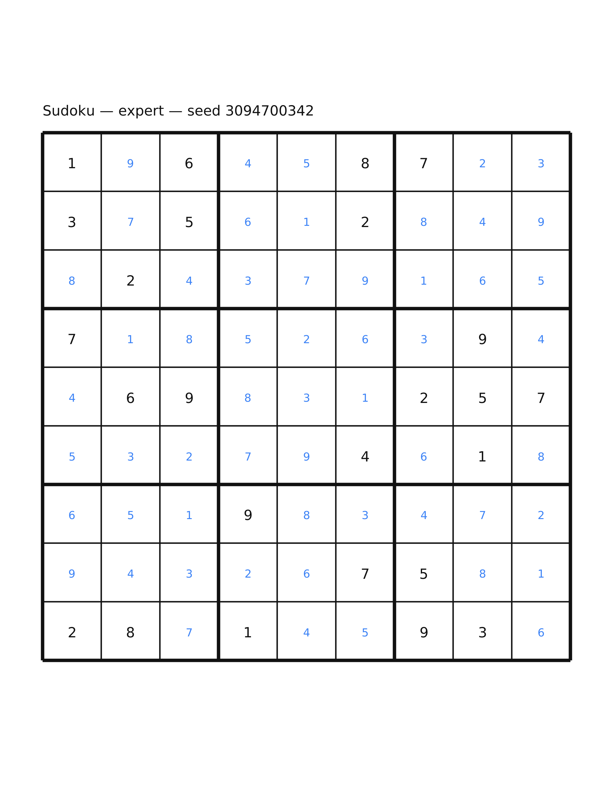 Sudoku — expert #36 — solution