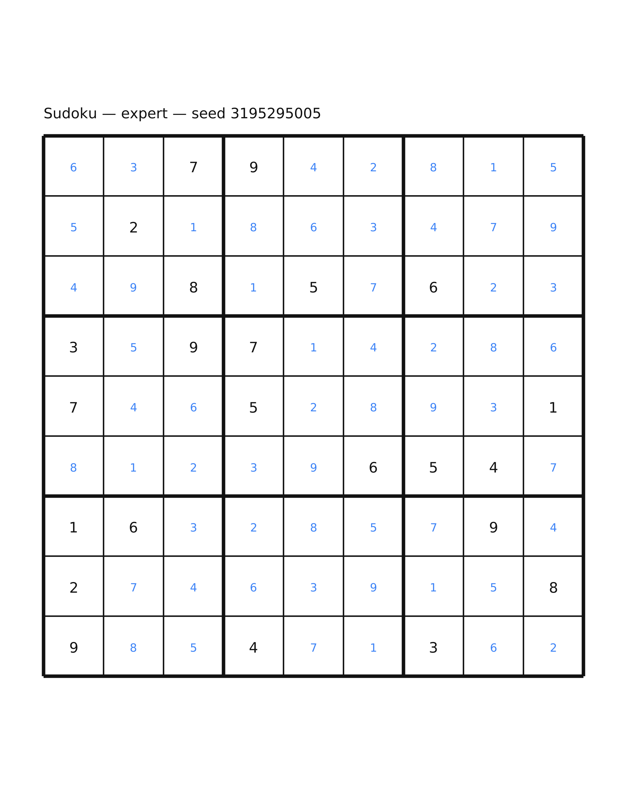 Sudoku — expert #36 — solution