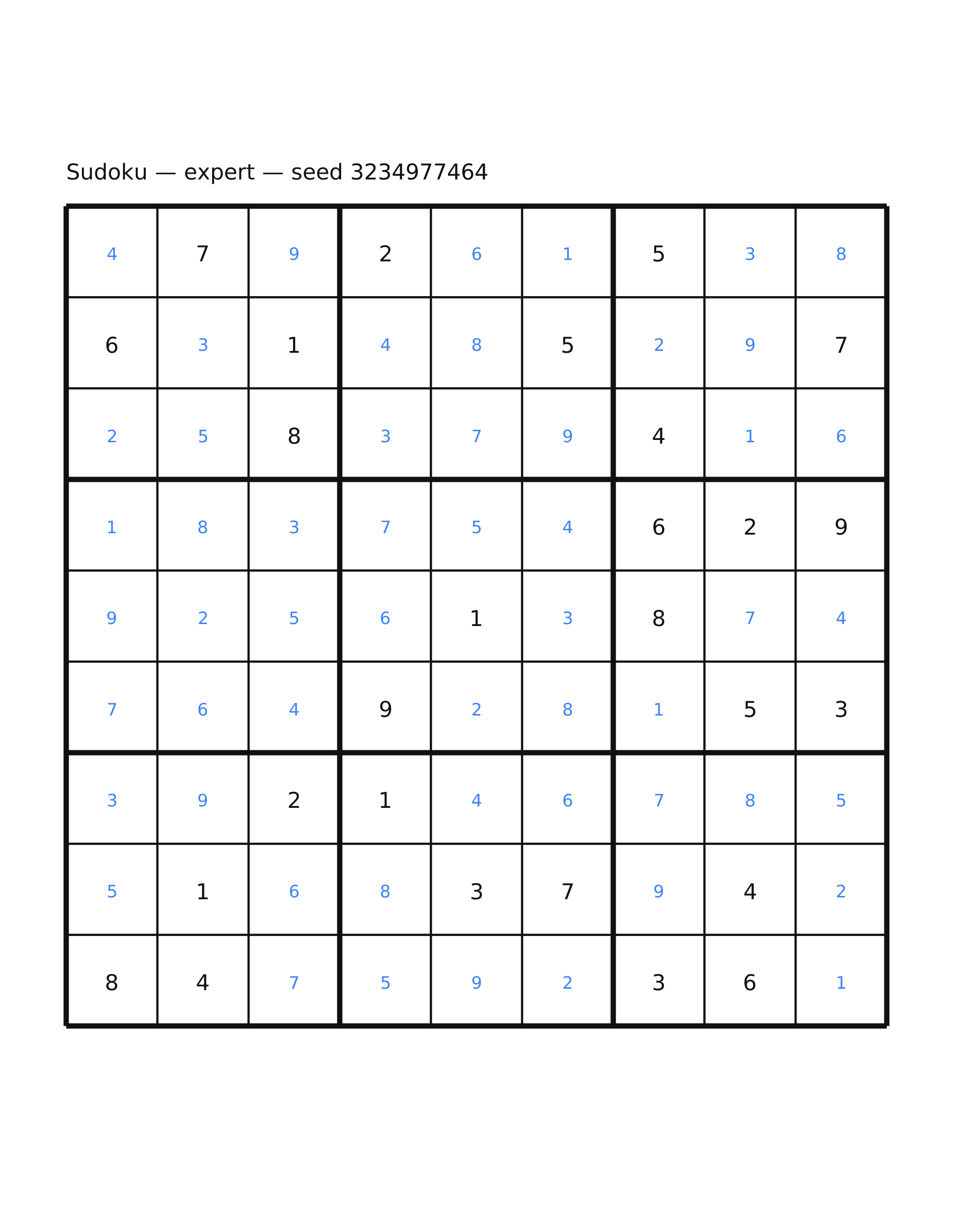 Sudoku — expert #22 — solution