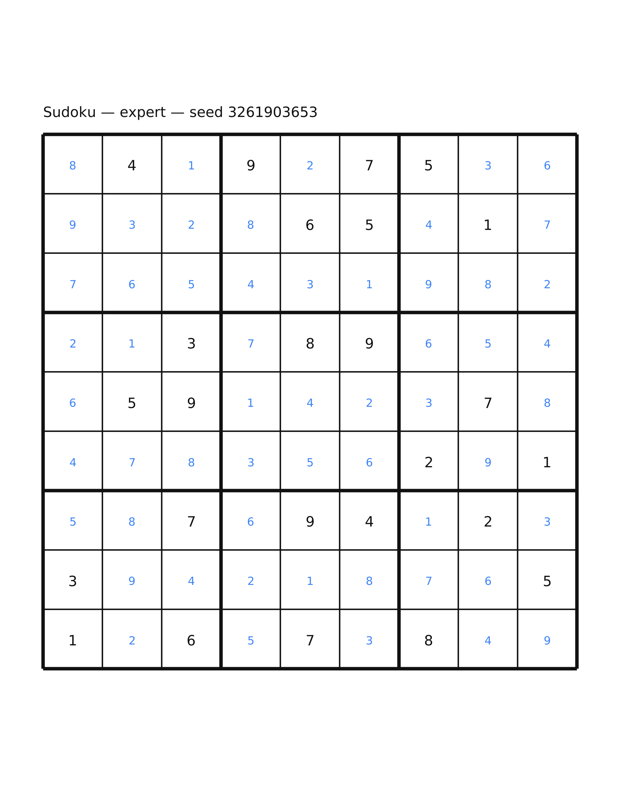 Sudoku — expert #49 — solution