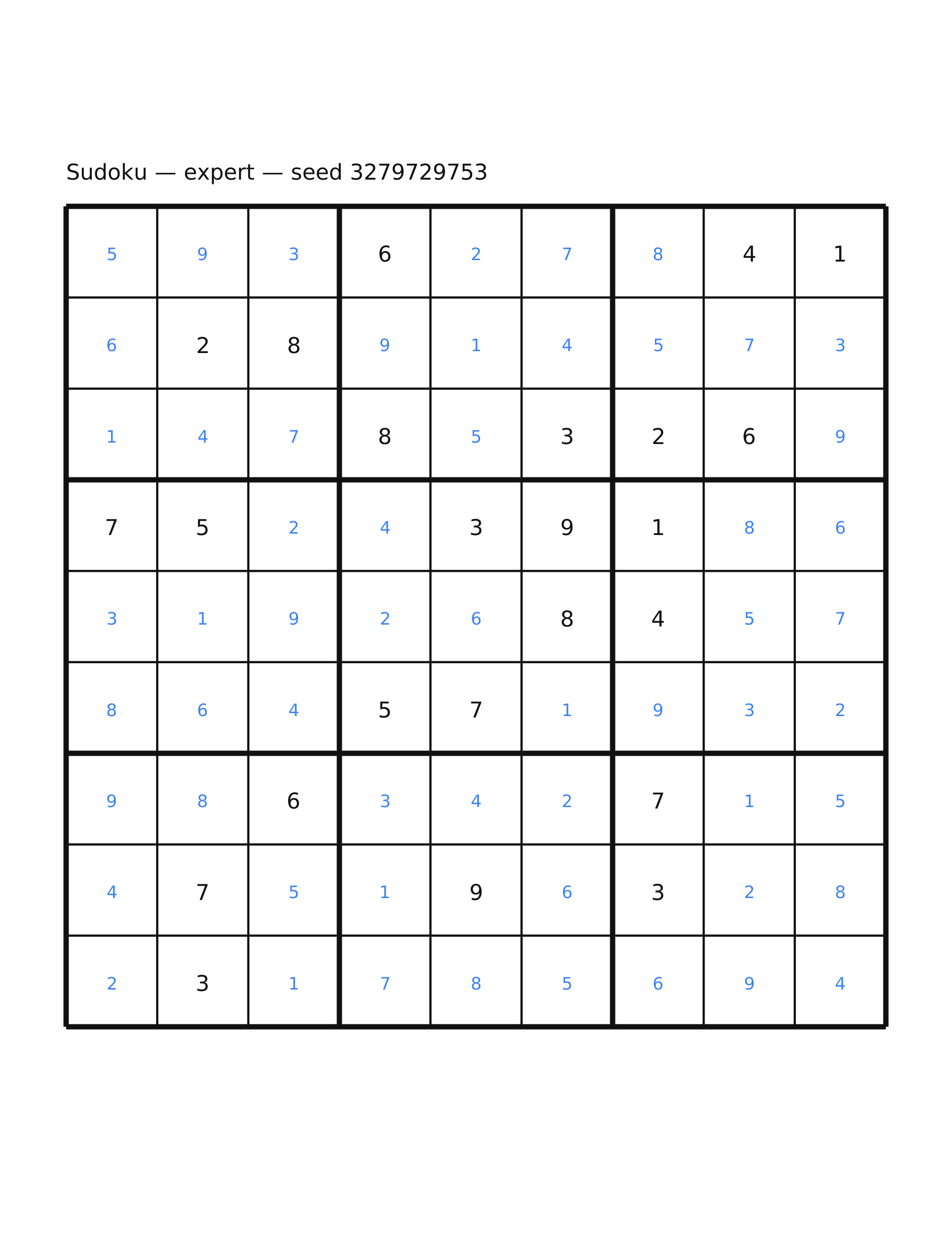 Sudoku — expert #30 — solution