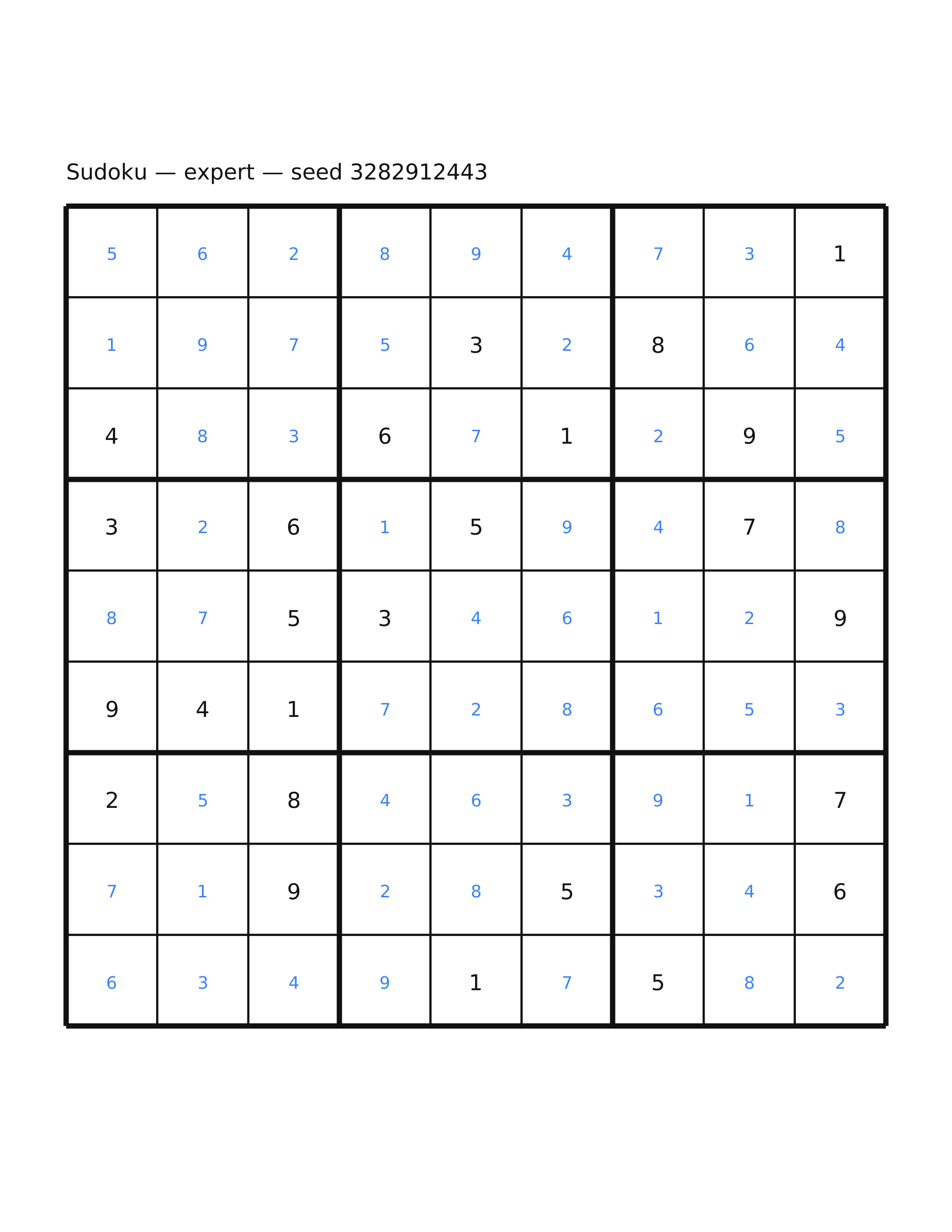 Sudoku — expert #48 — solution