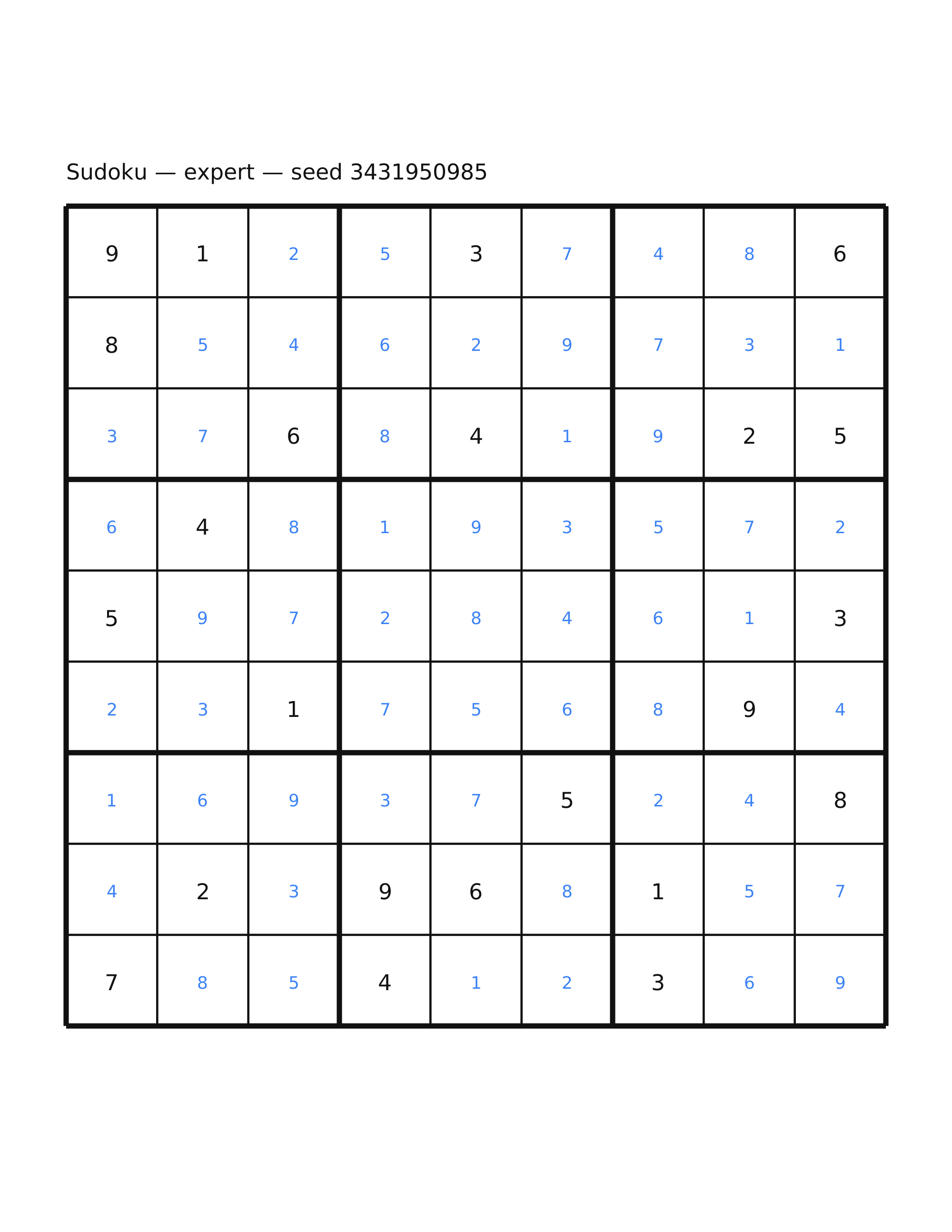 Sudoku — expert #14 — solution