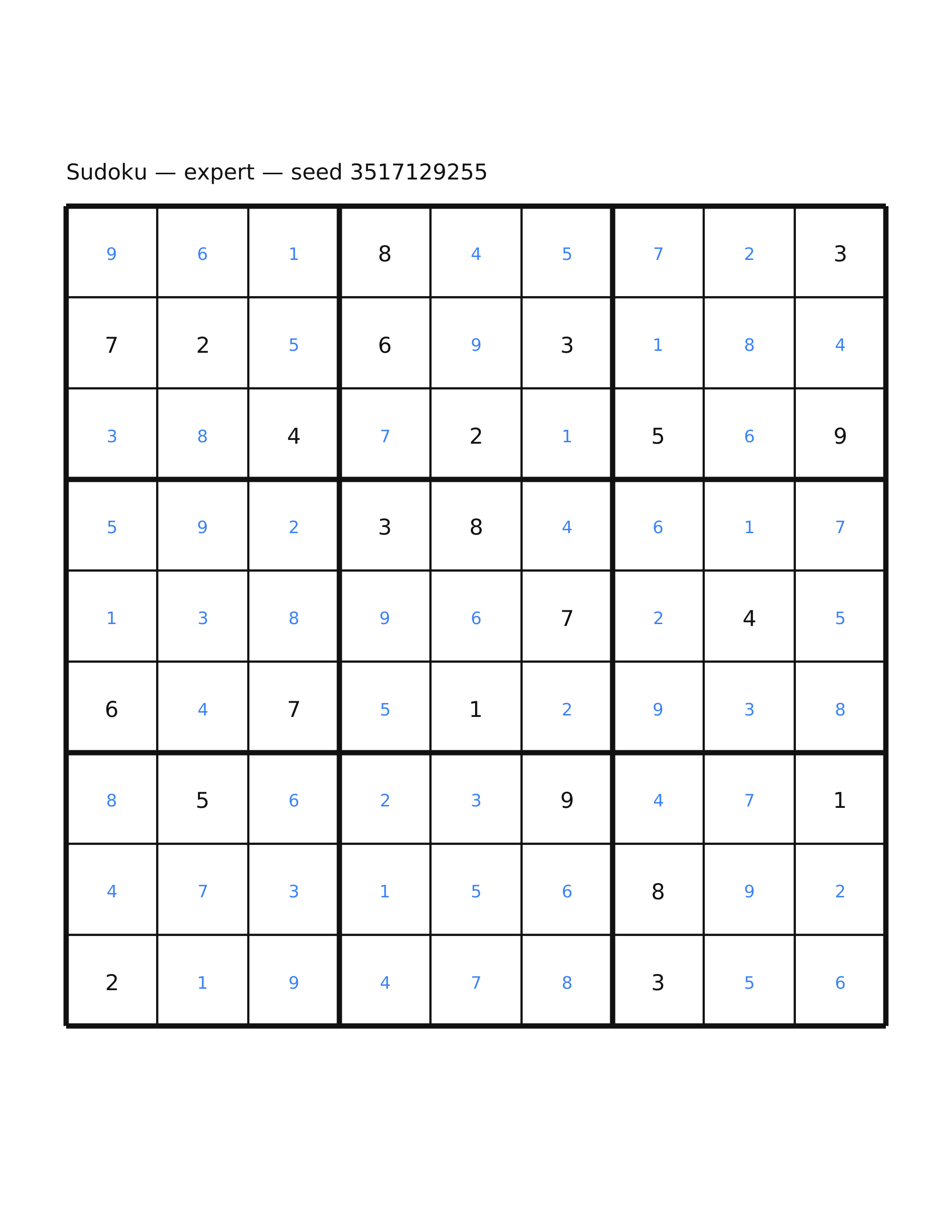 Sudoku — expert #55 — solution