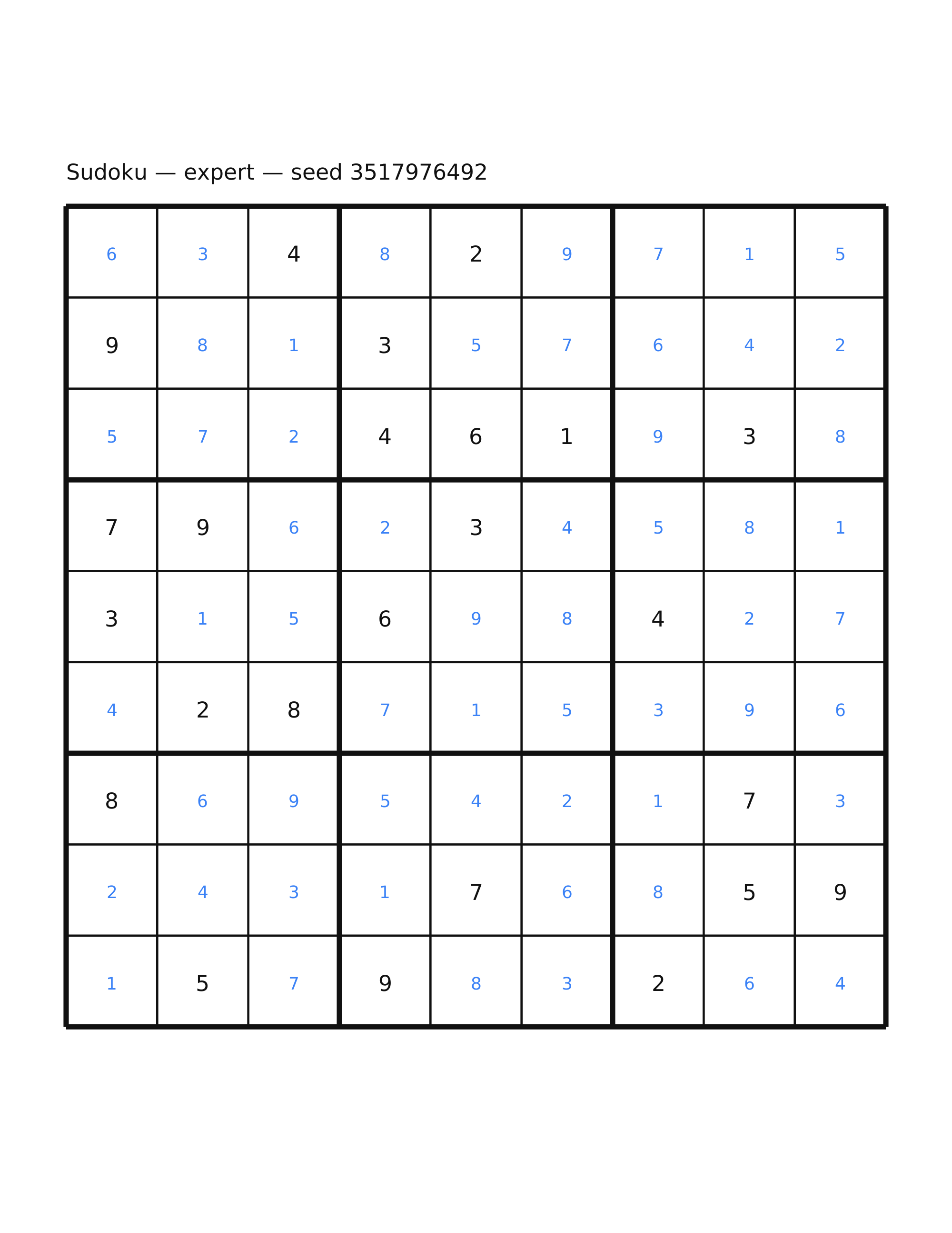 Sudoku — expert #48 — solution