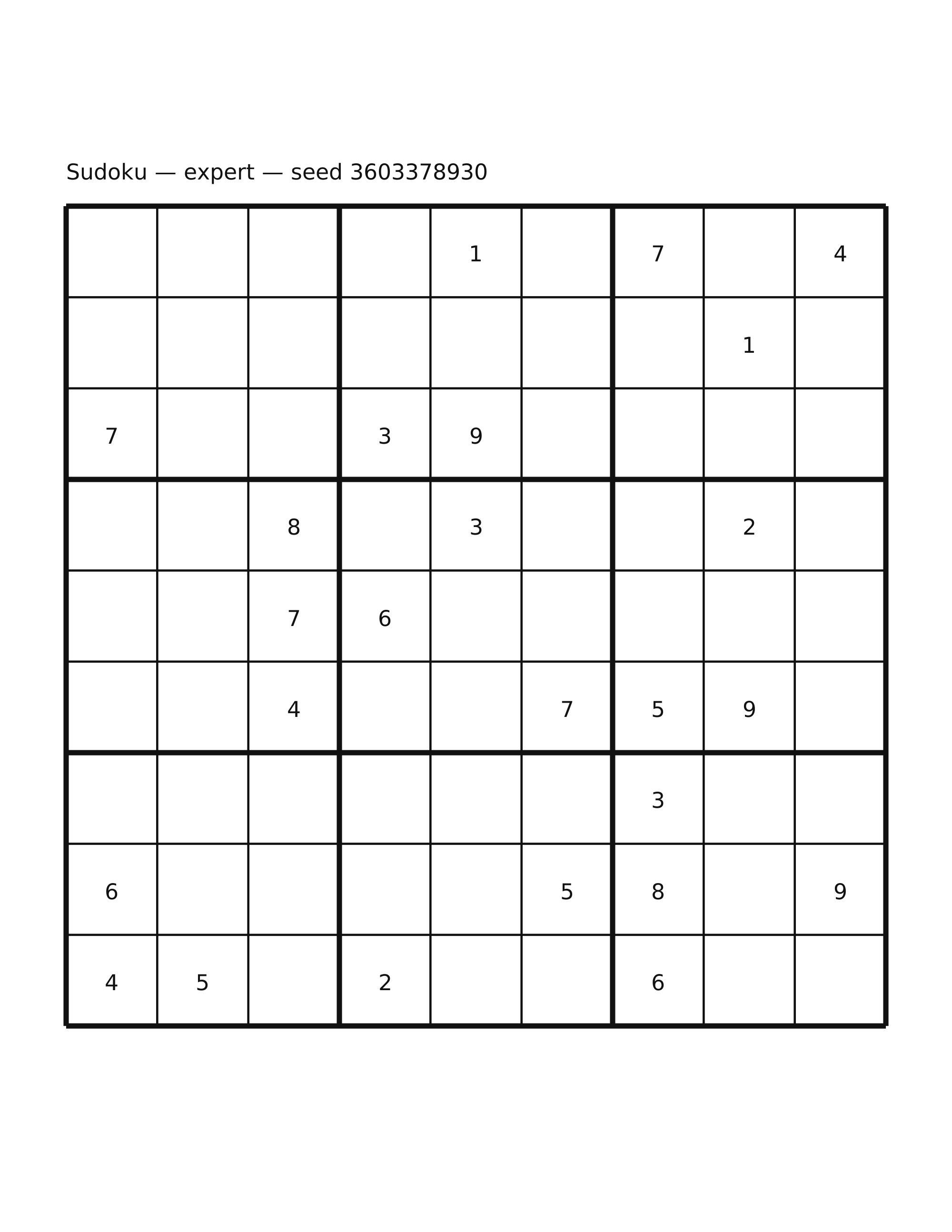 Sudoku — expert #22
