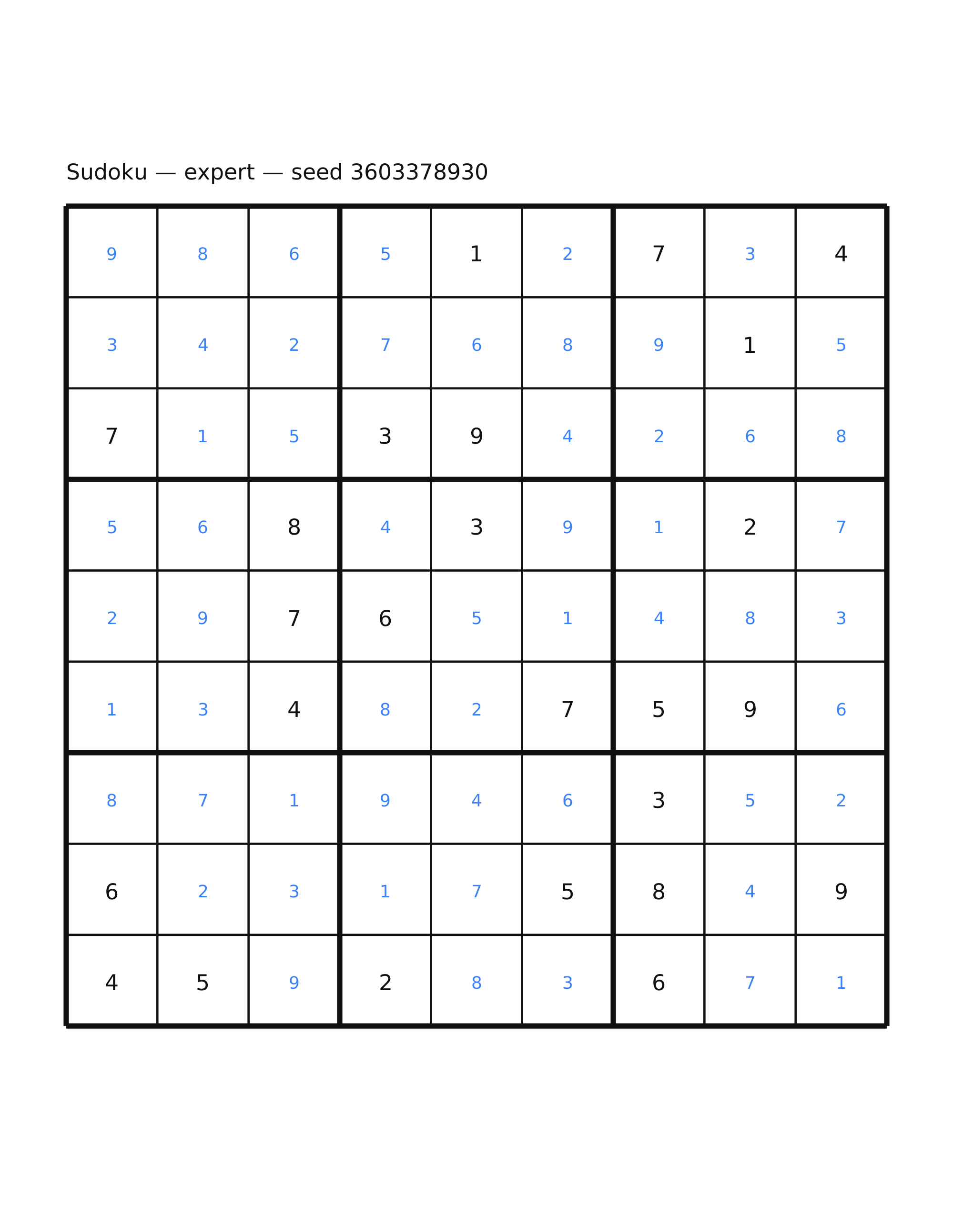 Sudoku — expert #22 — solution