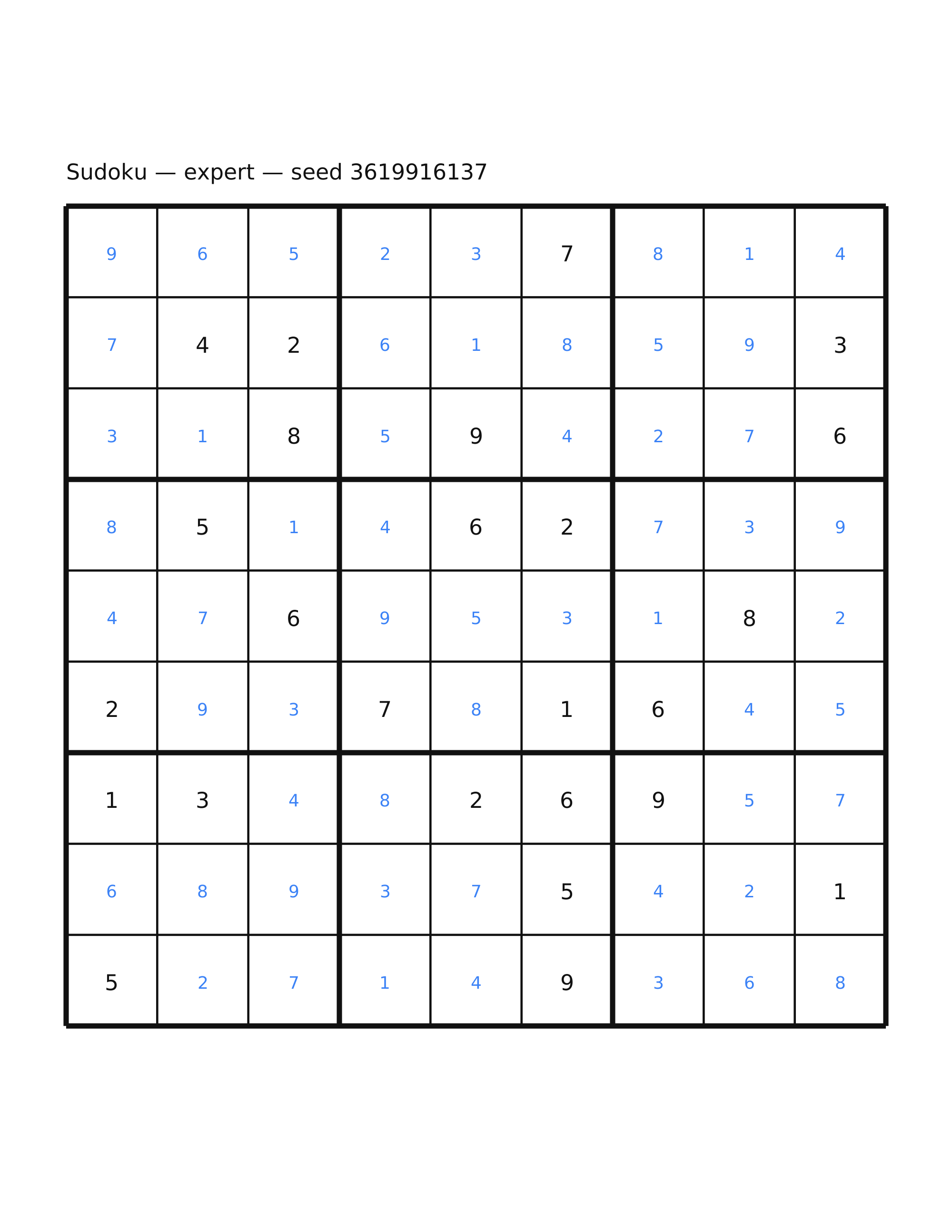Sudoku — expert #21 — solution