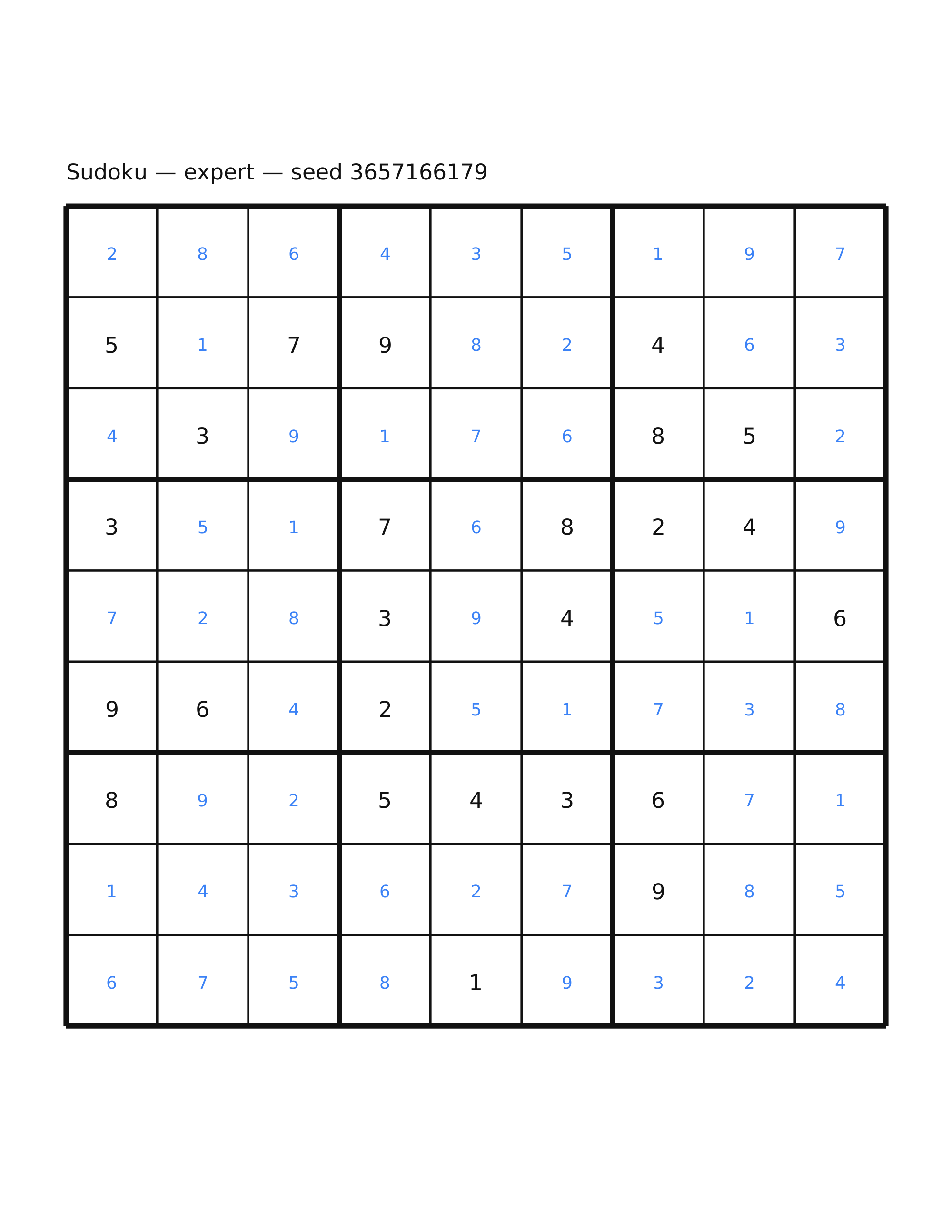 Sudoku — expert #35 — solution