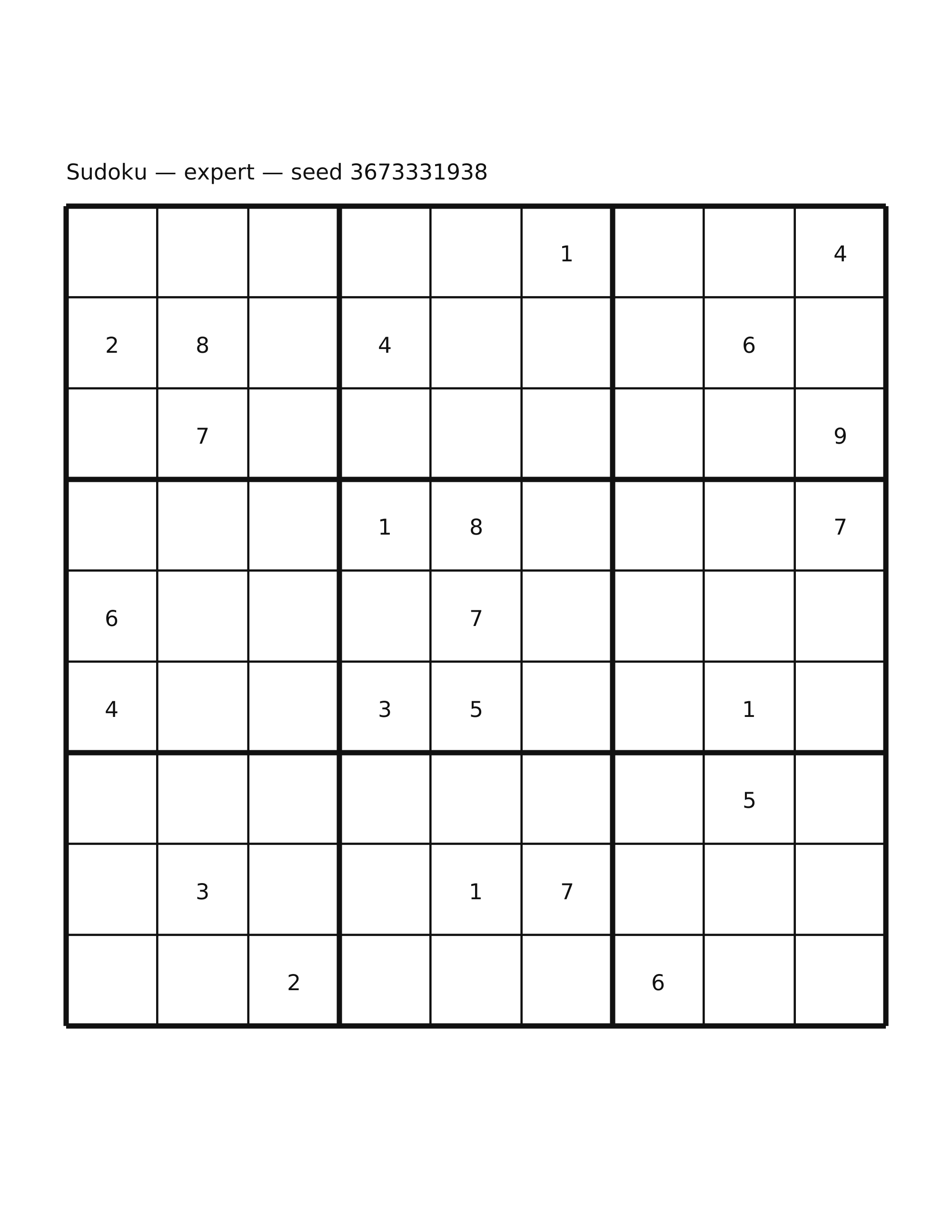 Sudoku — expert #36