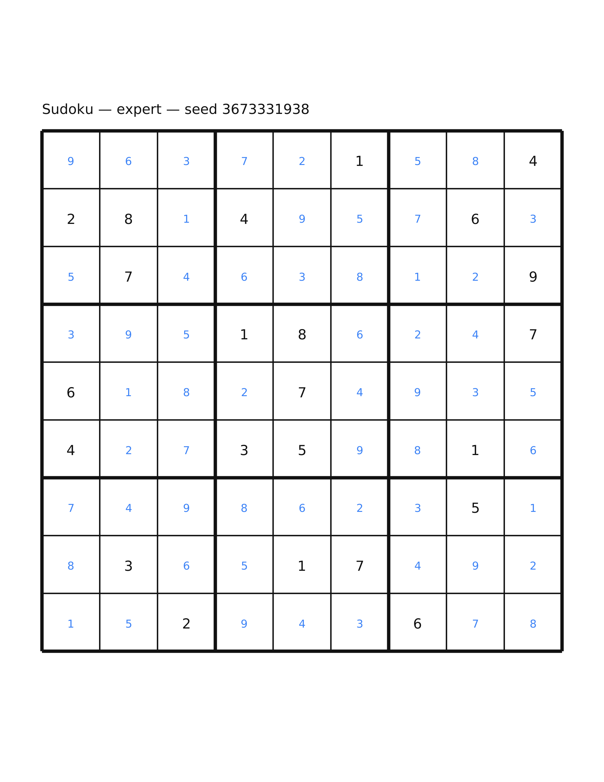 Sudoku — expert #36 — solution