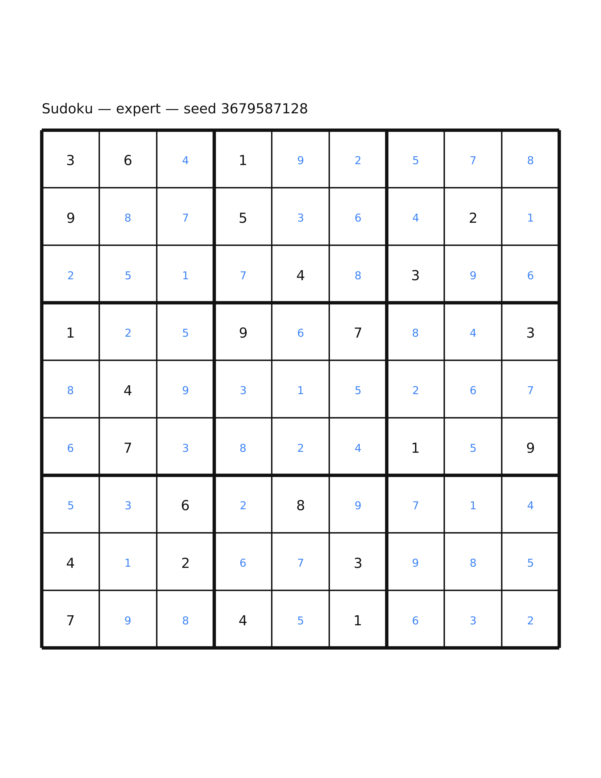 Sudoku — expert #59 — solution