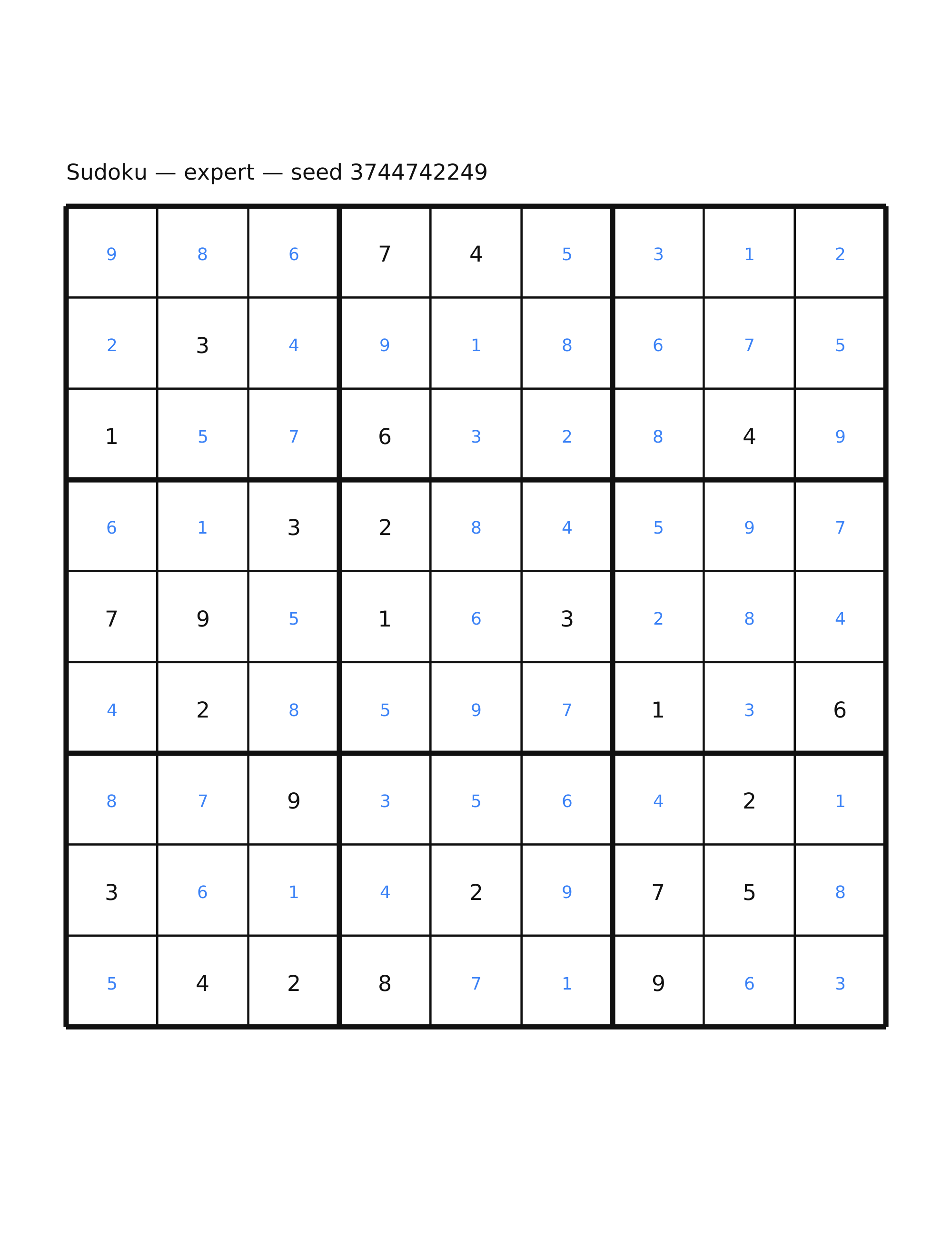 Sudoku — expert #25 — solution