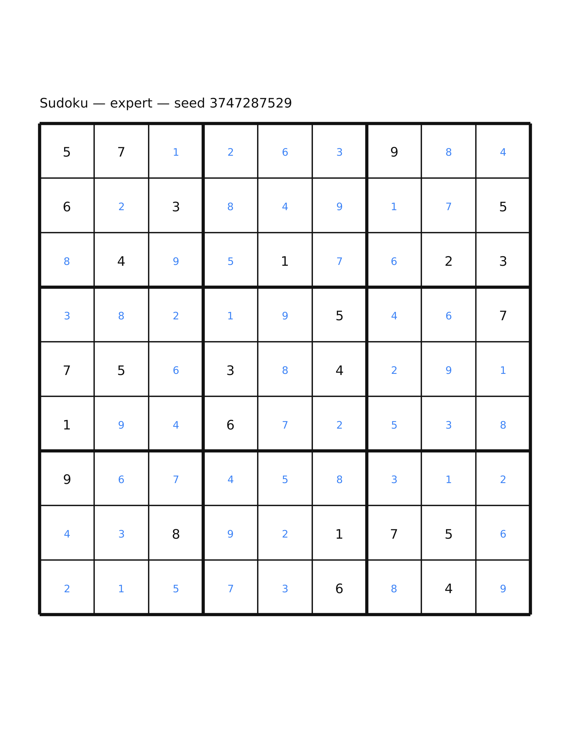 Sudoku — expert #31 — solution