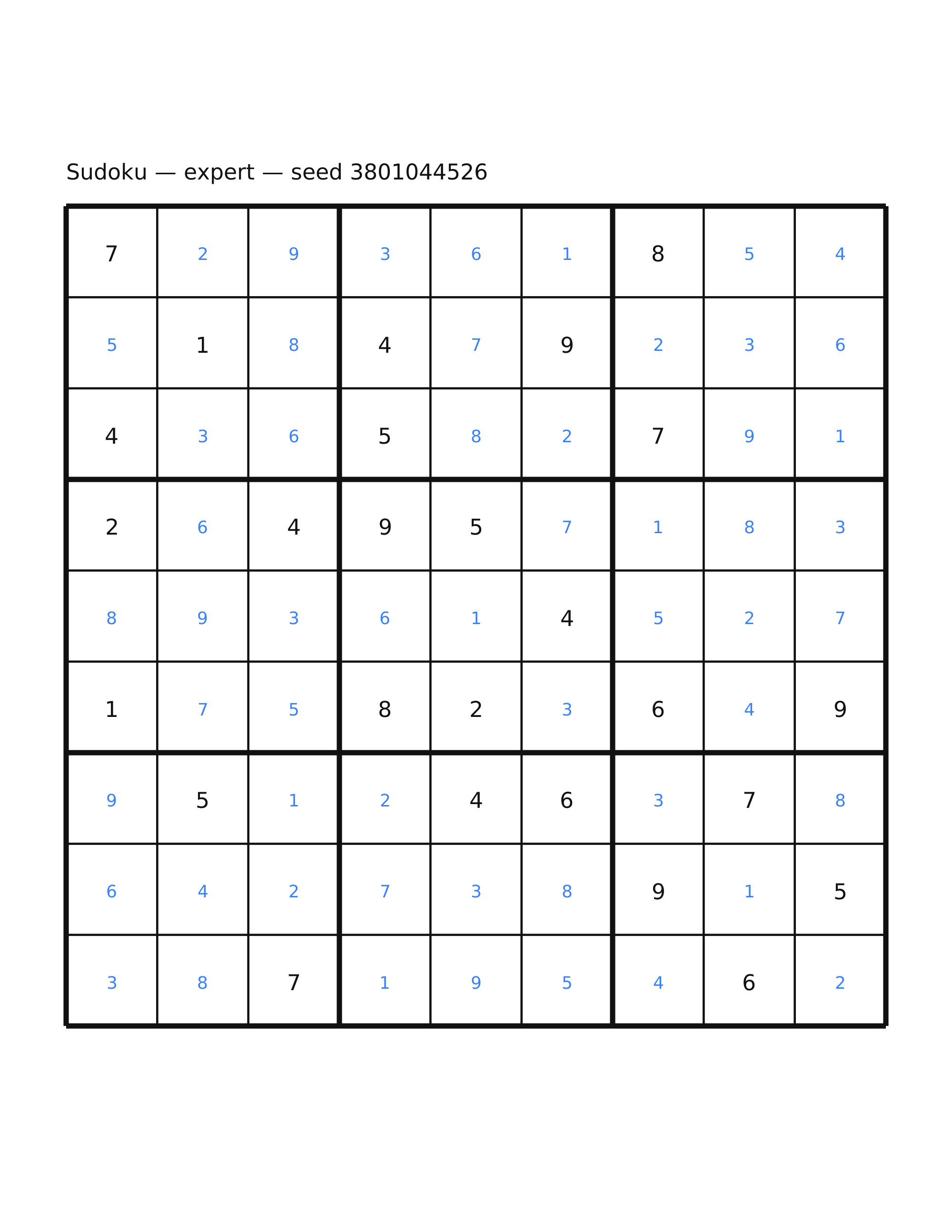 Sudoku — expert #56 — solution