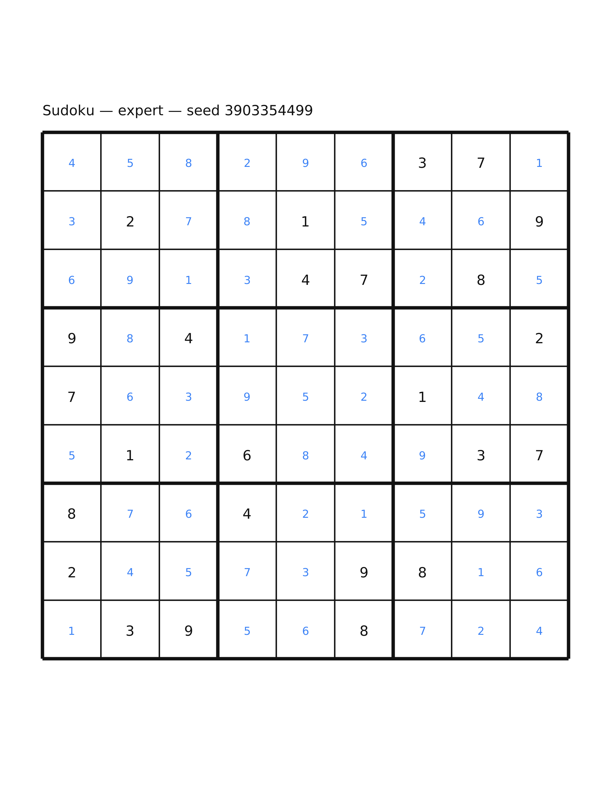 Sudoku — expert #56 — solution