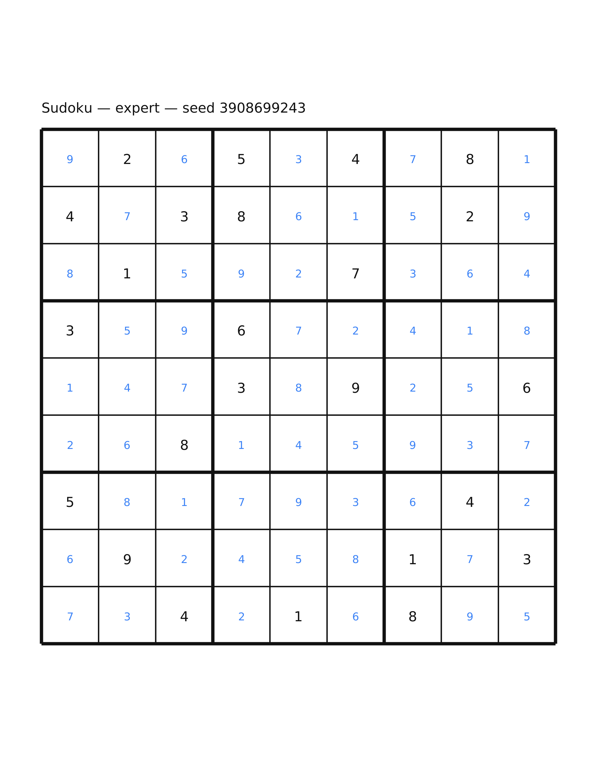 Sudoku — expert #57 — solution