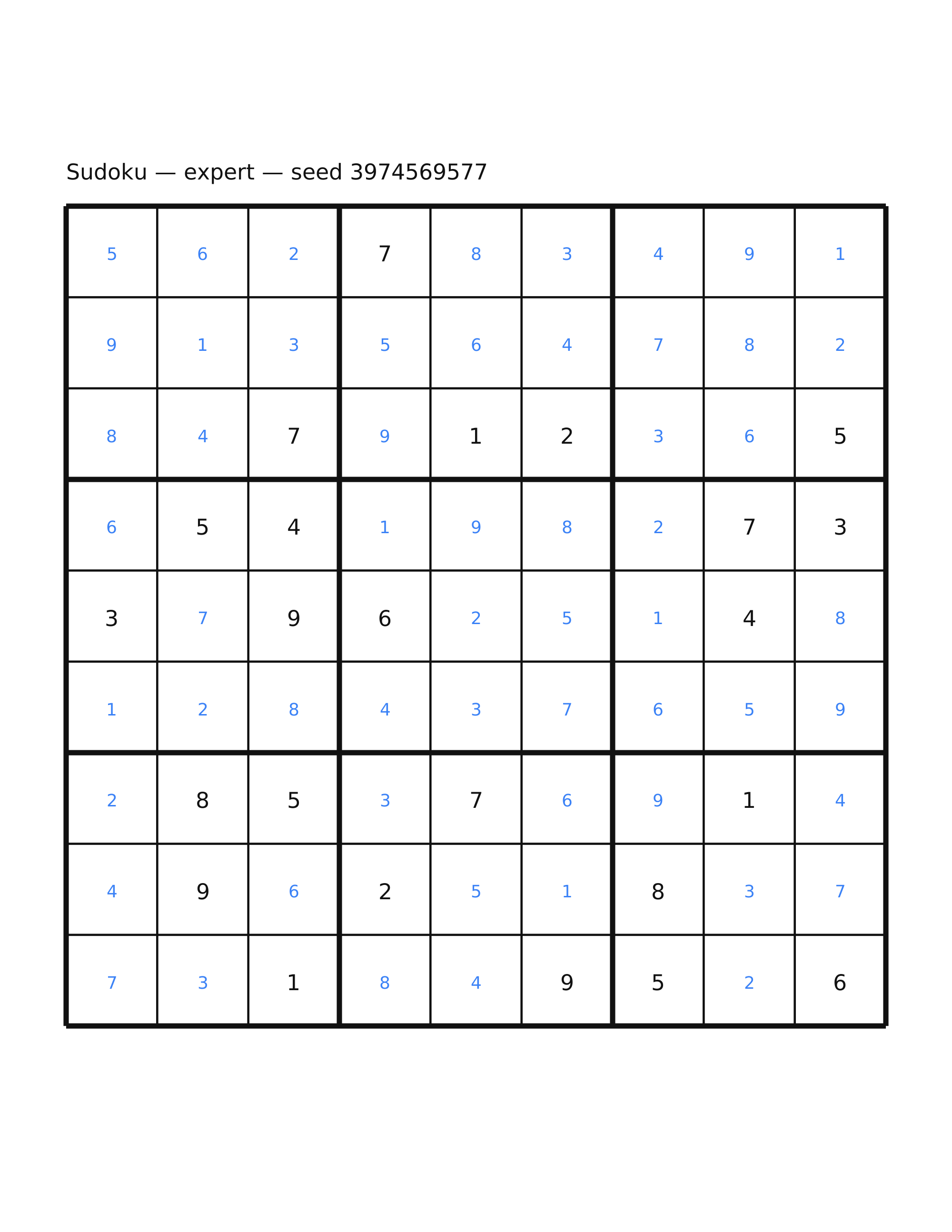 Sudoku — expert #60 — solution