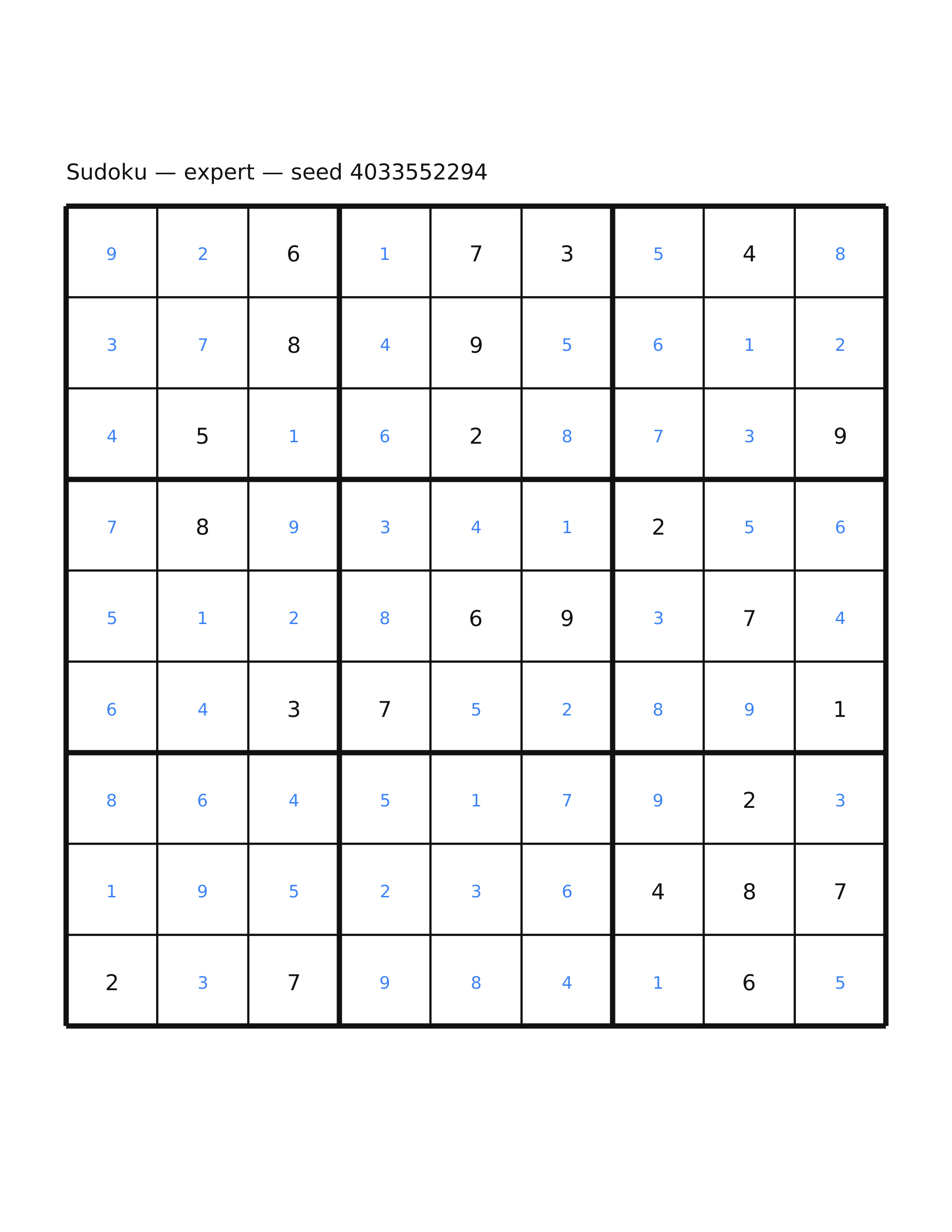 Sudoku — expert #16 — solution