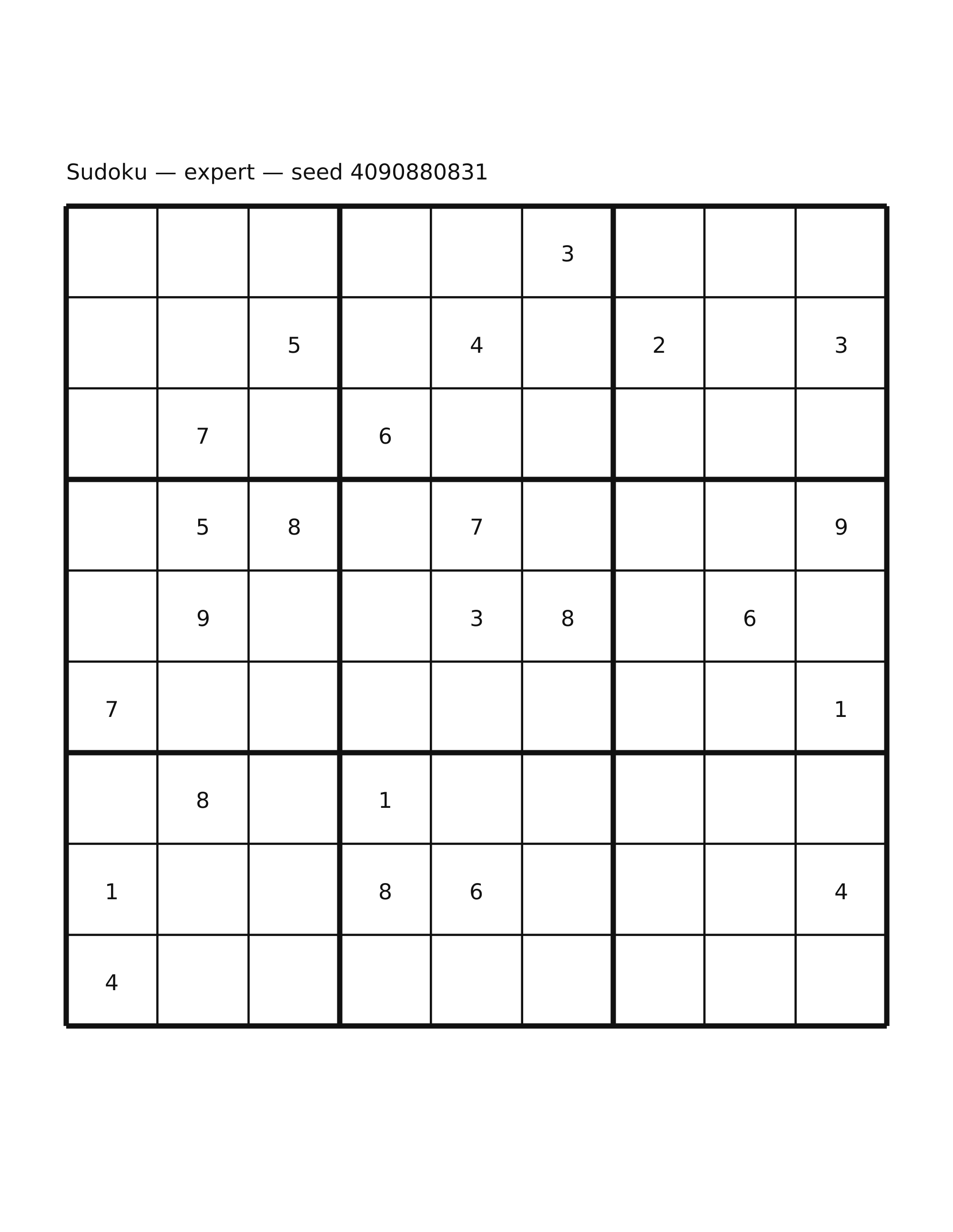 Sudoku — expert #67