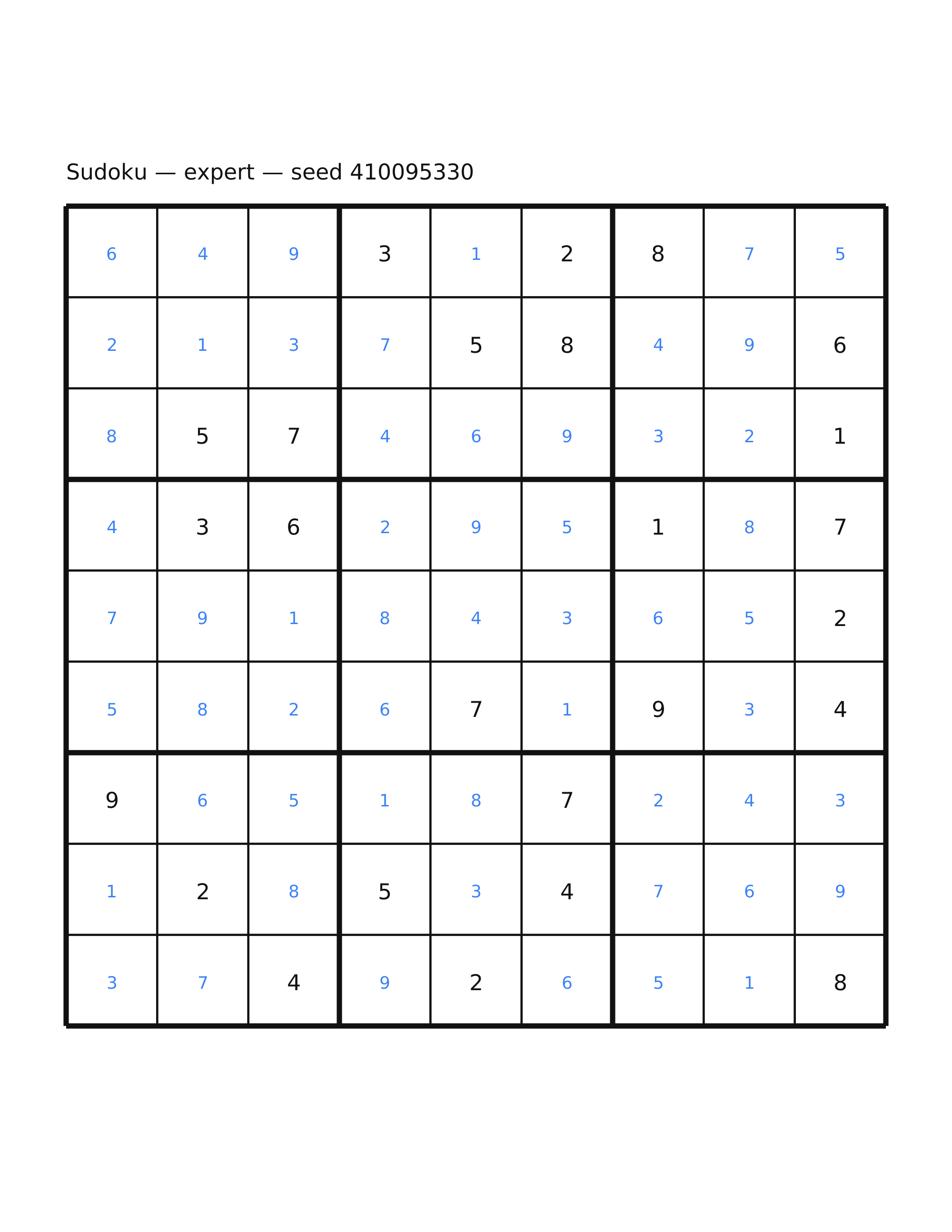 Sudoku — expert #45 — solution
