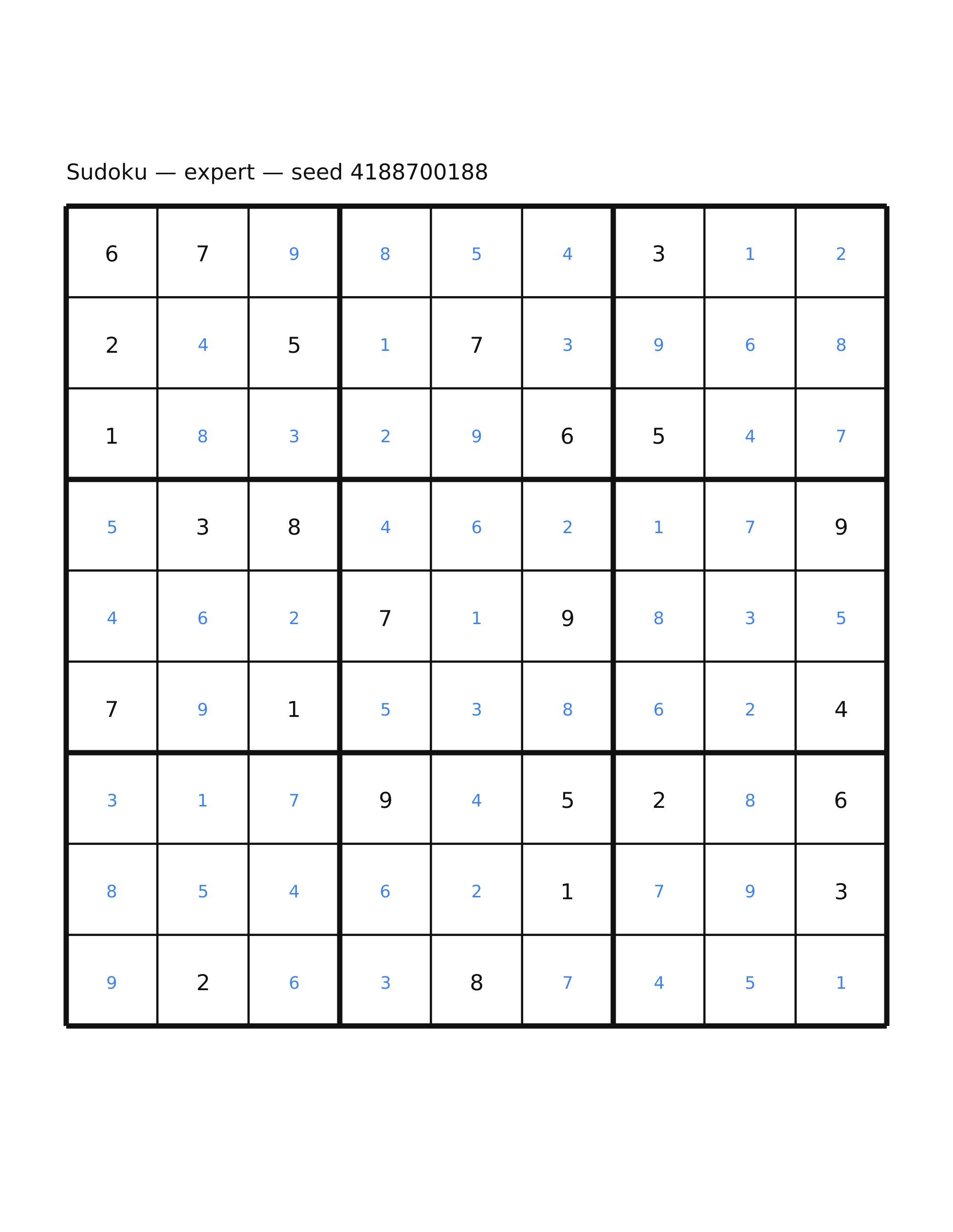 Sudoku — expert #41 — solution