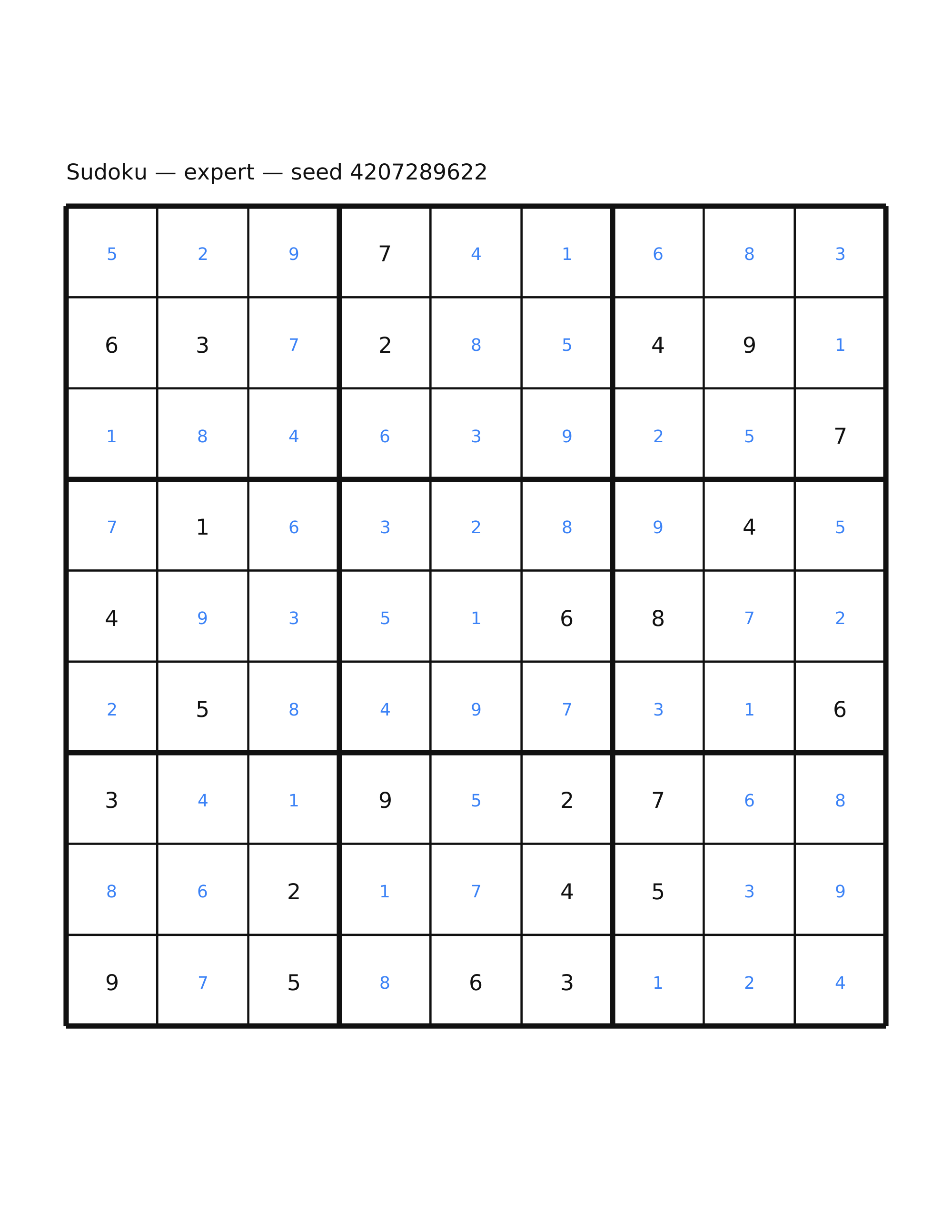 Sudoku — expert #59 — solution
