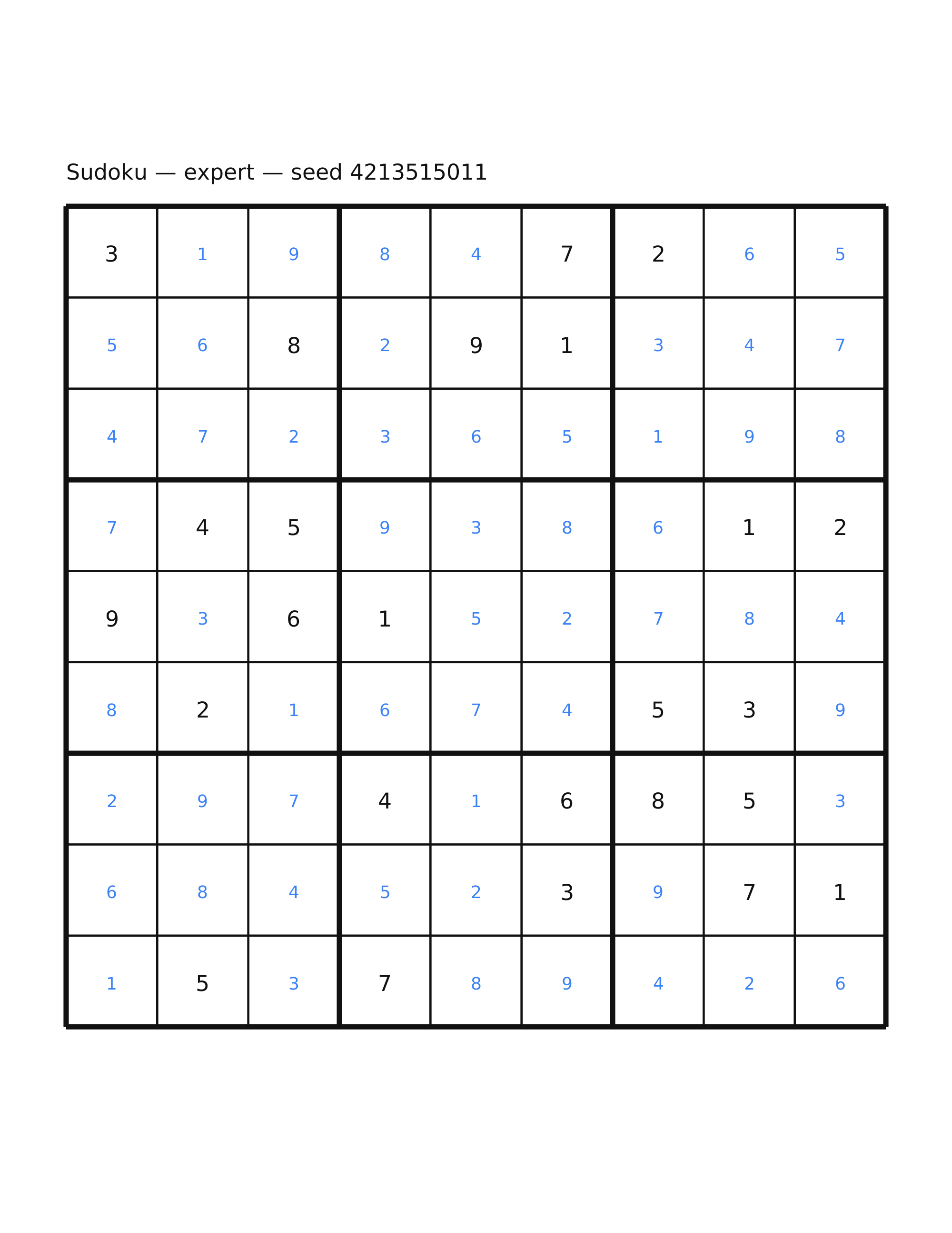 Sudoku — expert #25 — solution