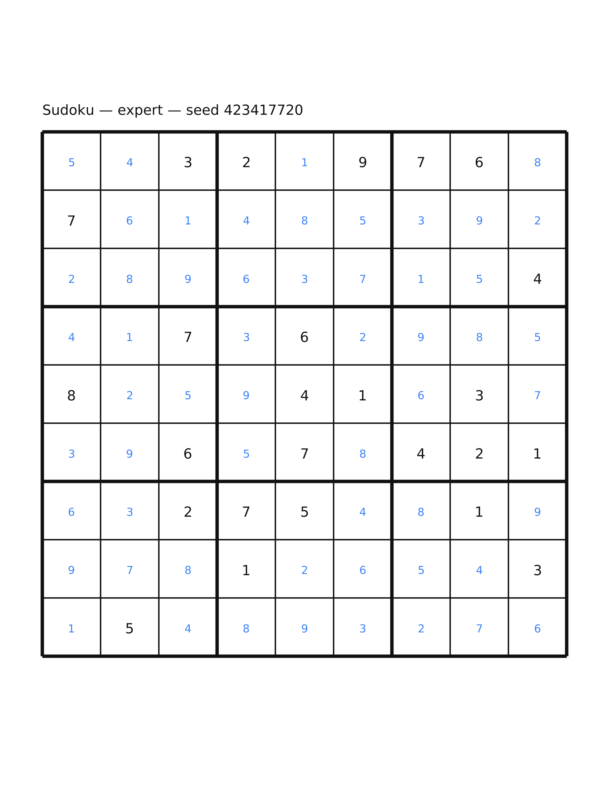 Sudoku — expert #42 — solution
