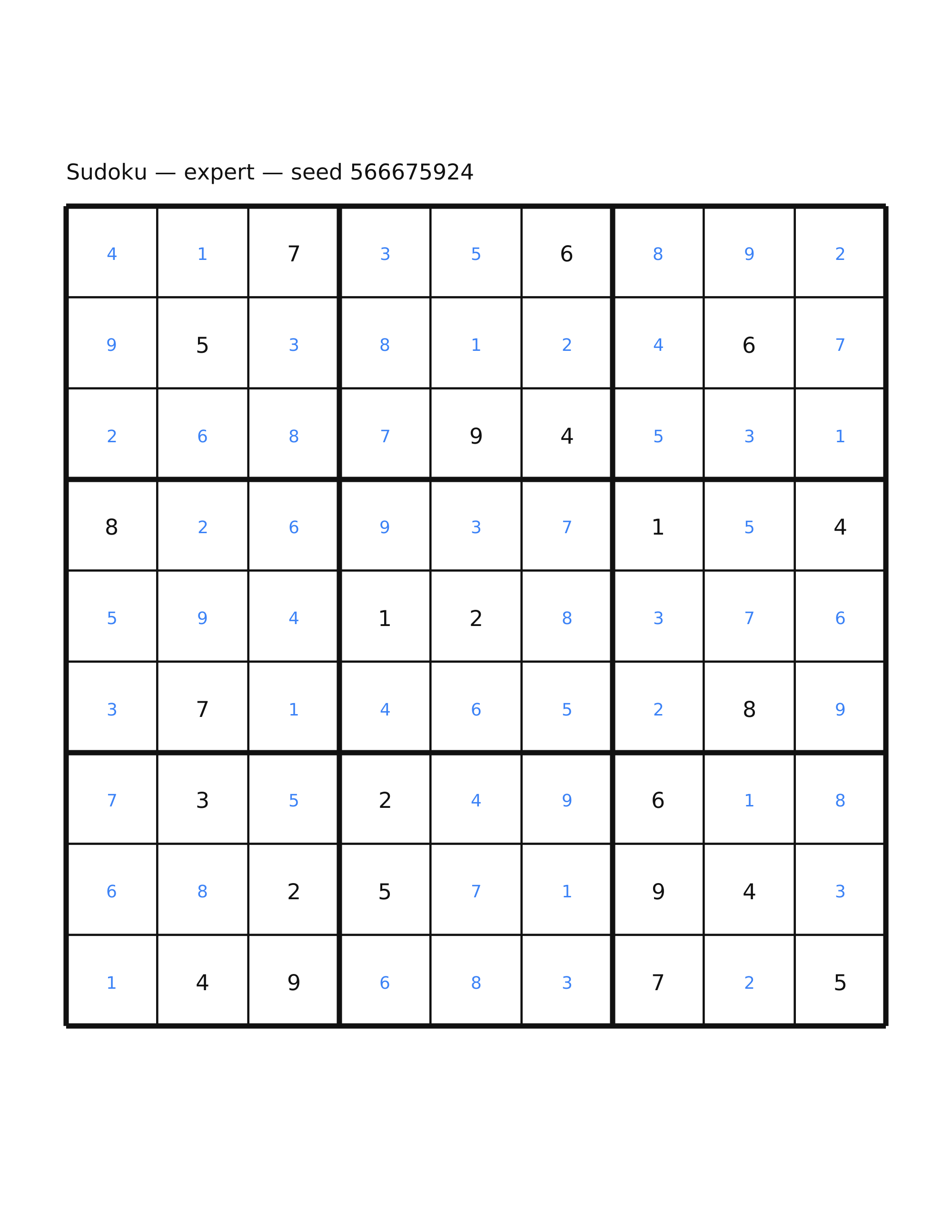 Sudoku — expert #59 — solution