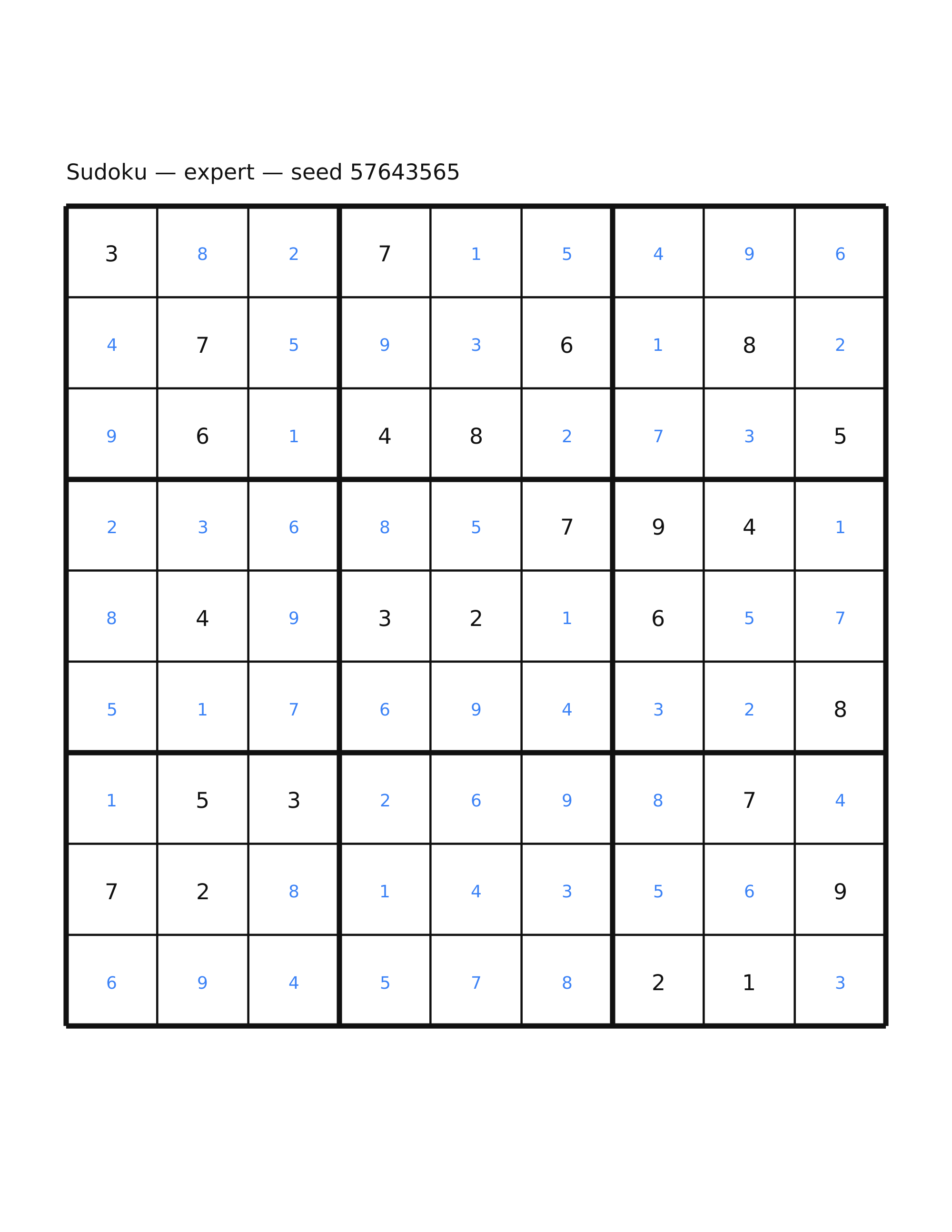 Sudoku — expert #41 — solution