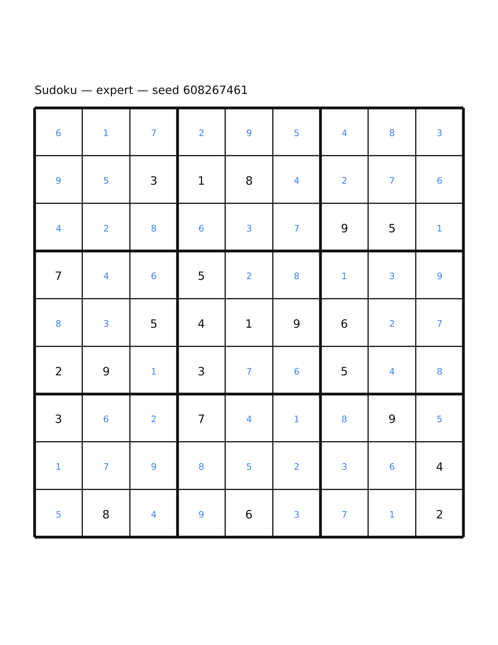 Sudoku — expert #58 — solution