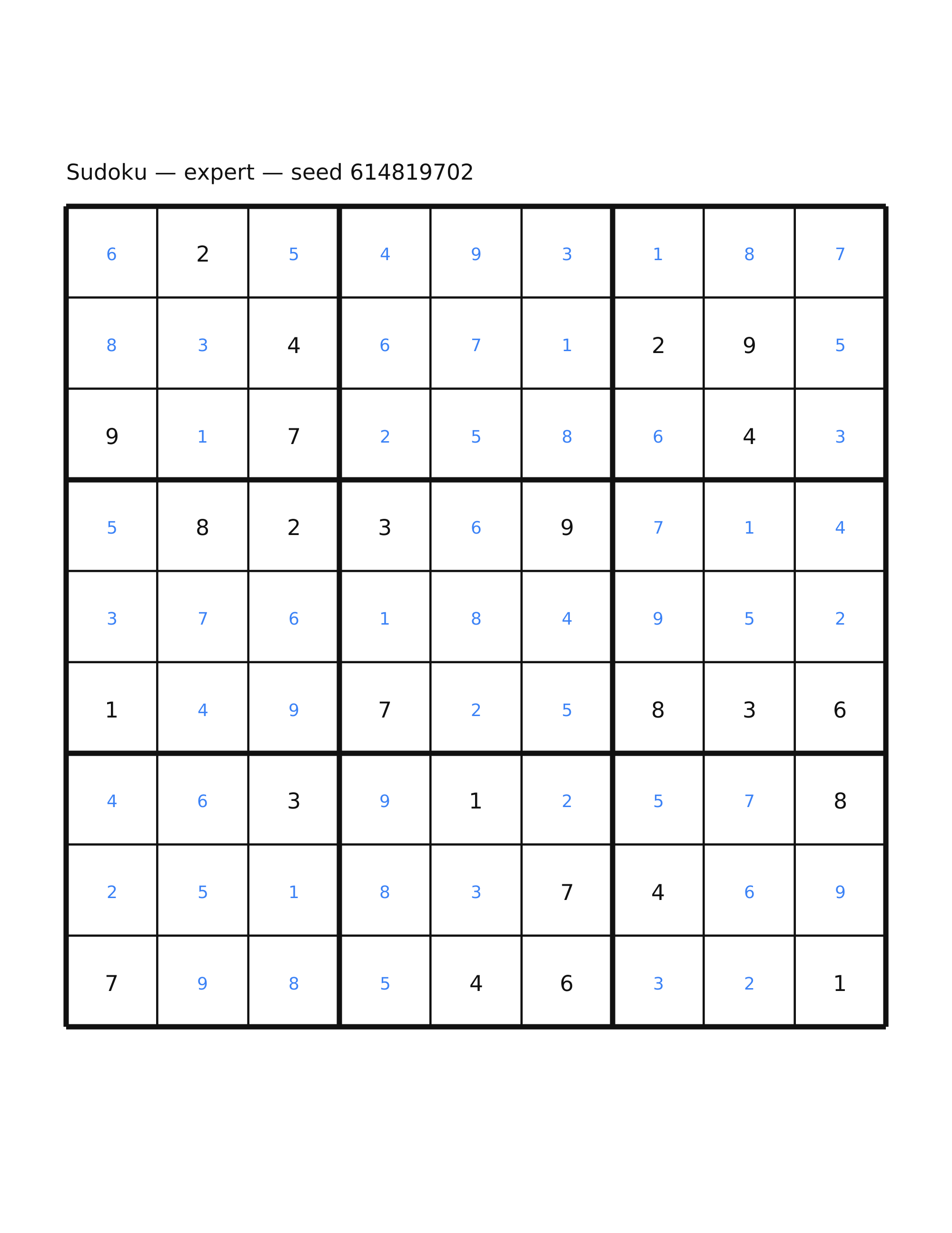 Sudoku — expert #24 — solution