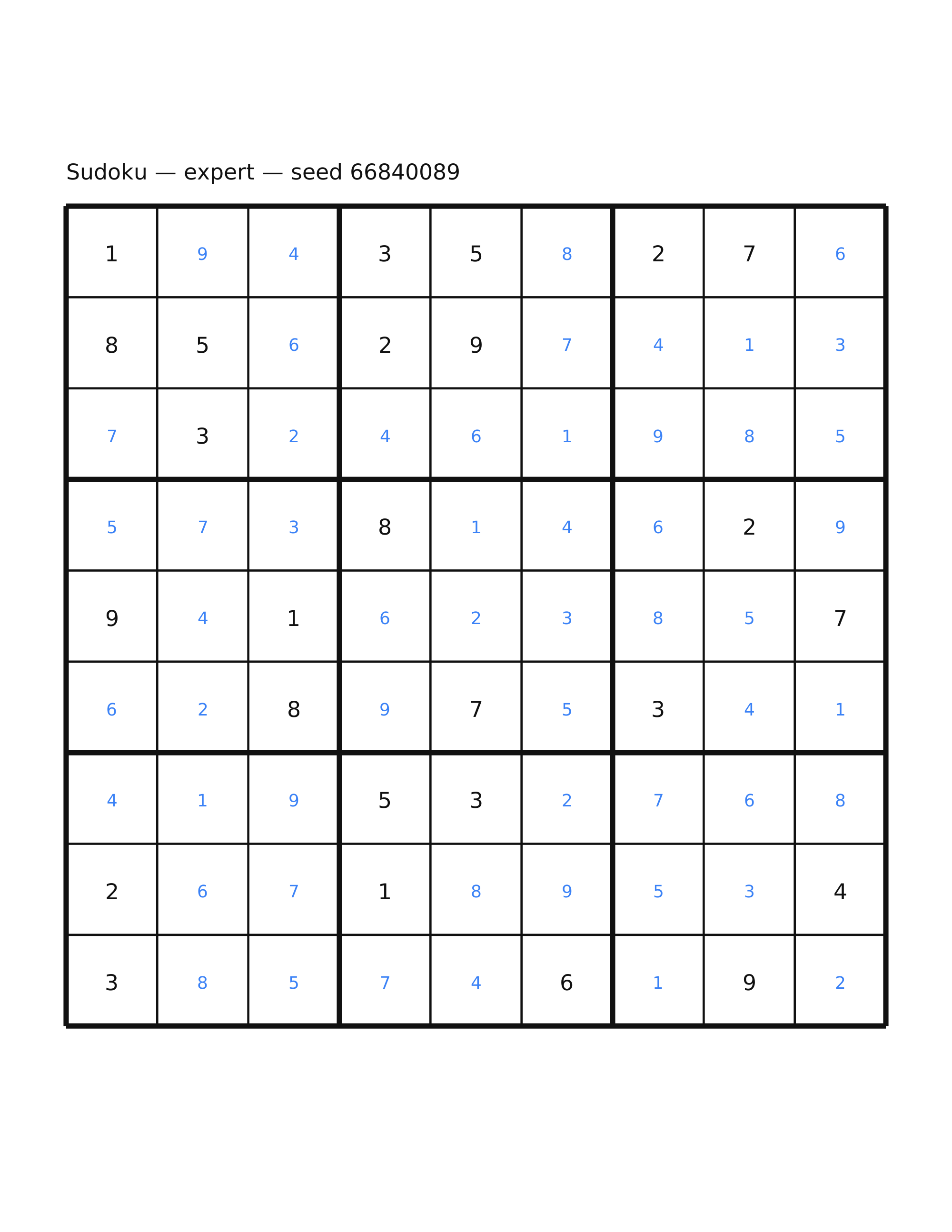 Sudoku — expert #31 — solution