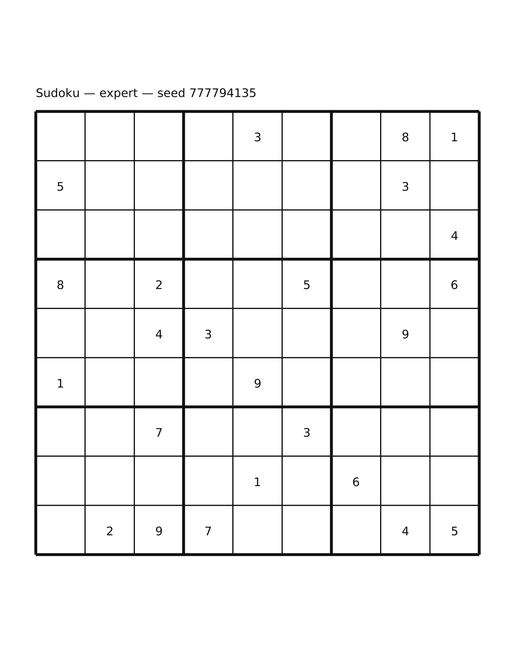 Sudoku — expert #6