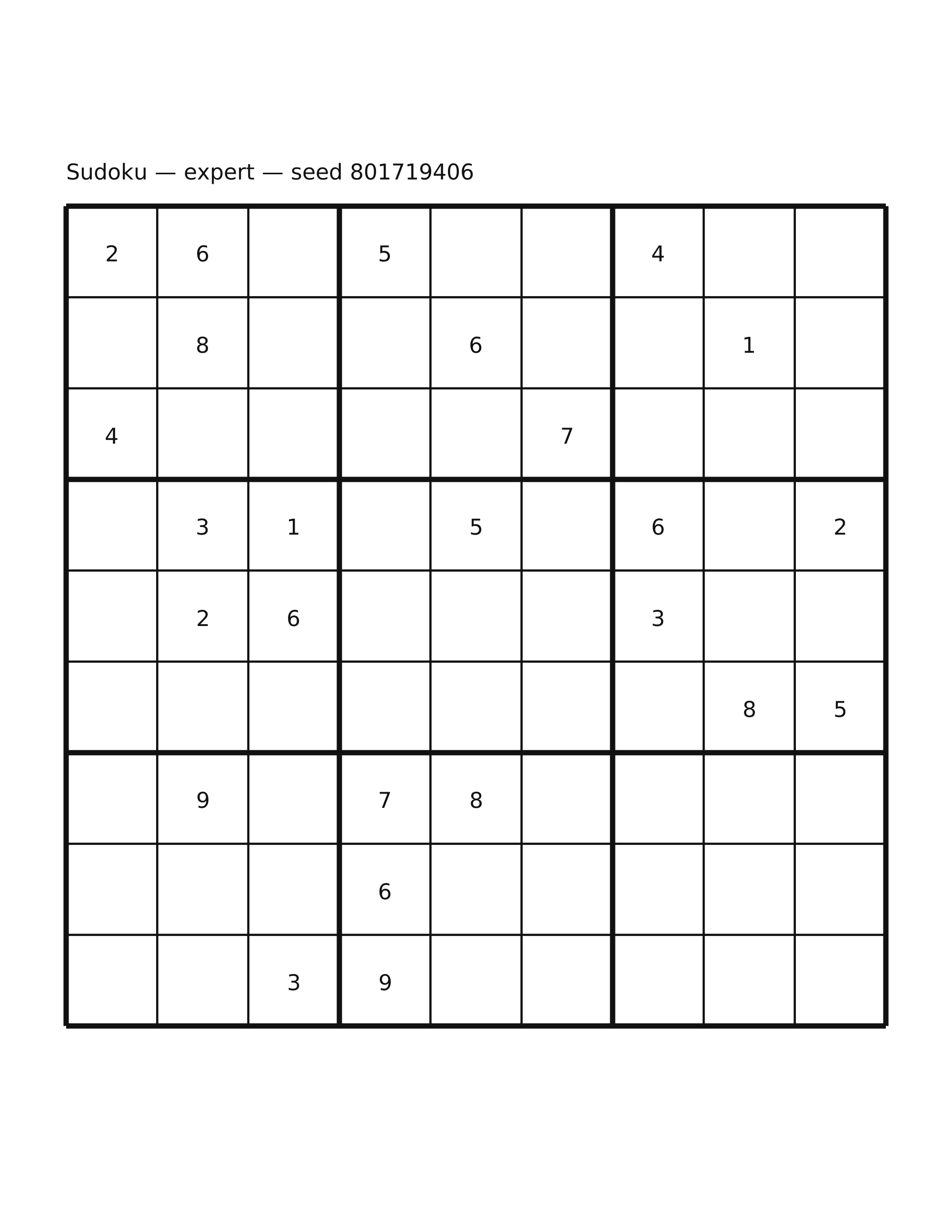 Sudoku — expert #67