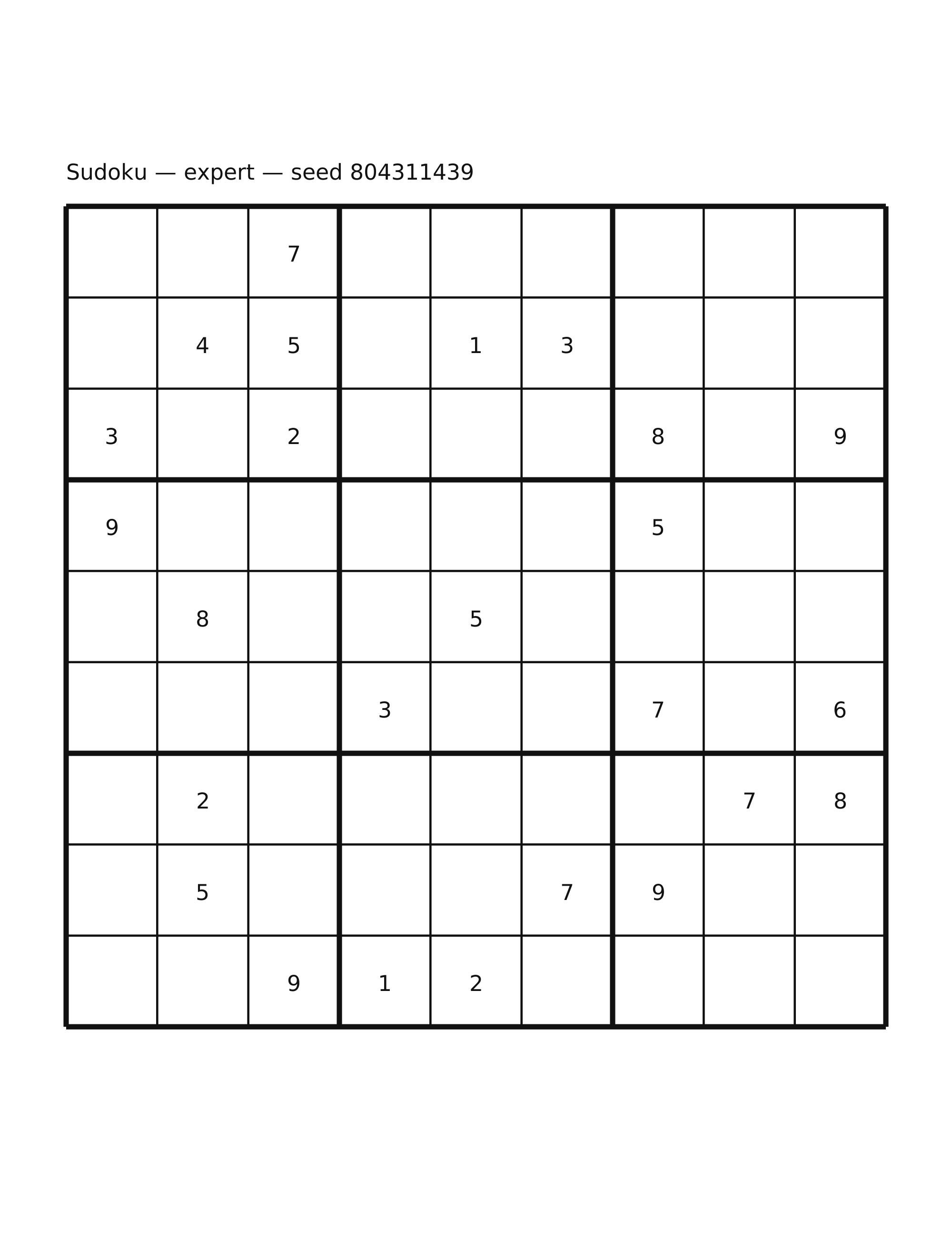 Sudoku — expert #62