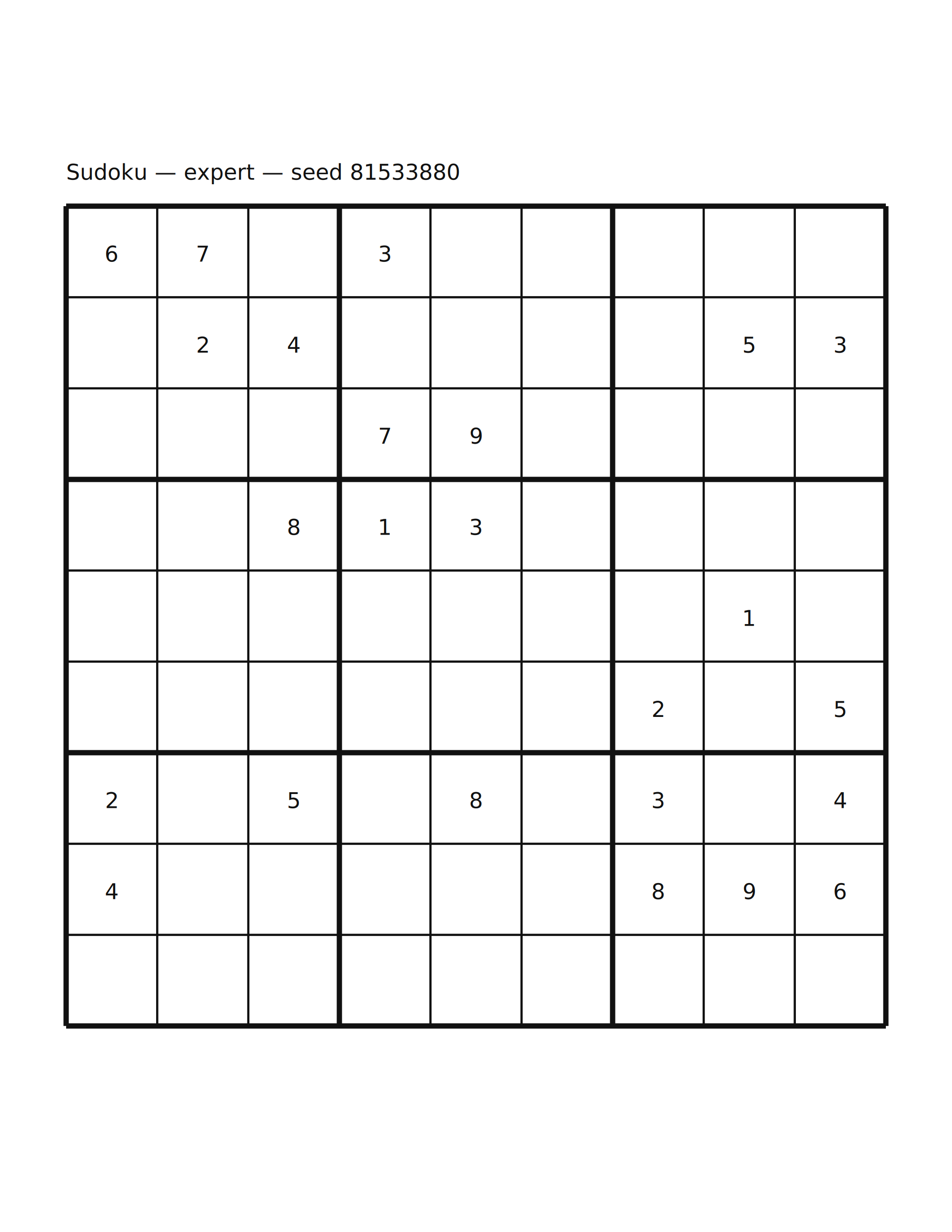 Sudoku — expert #1