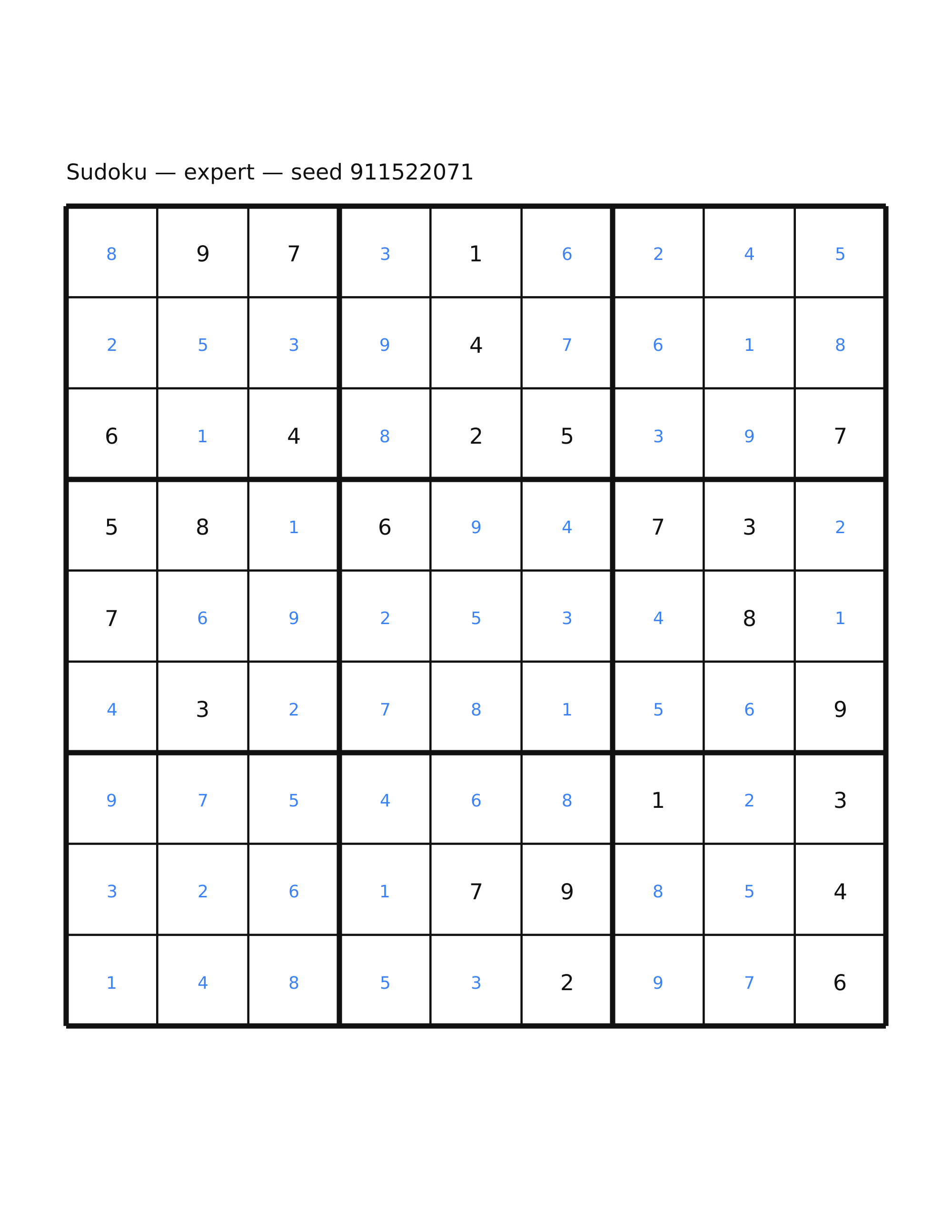 Sudoku — expert #28 — solution