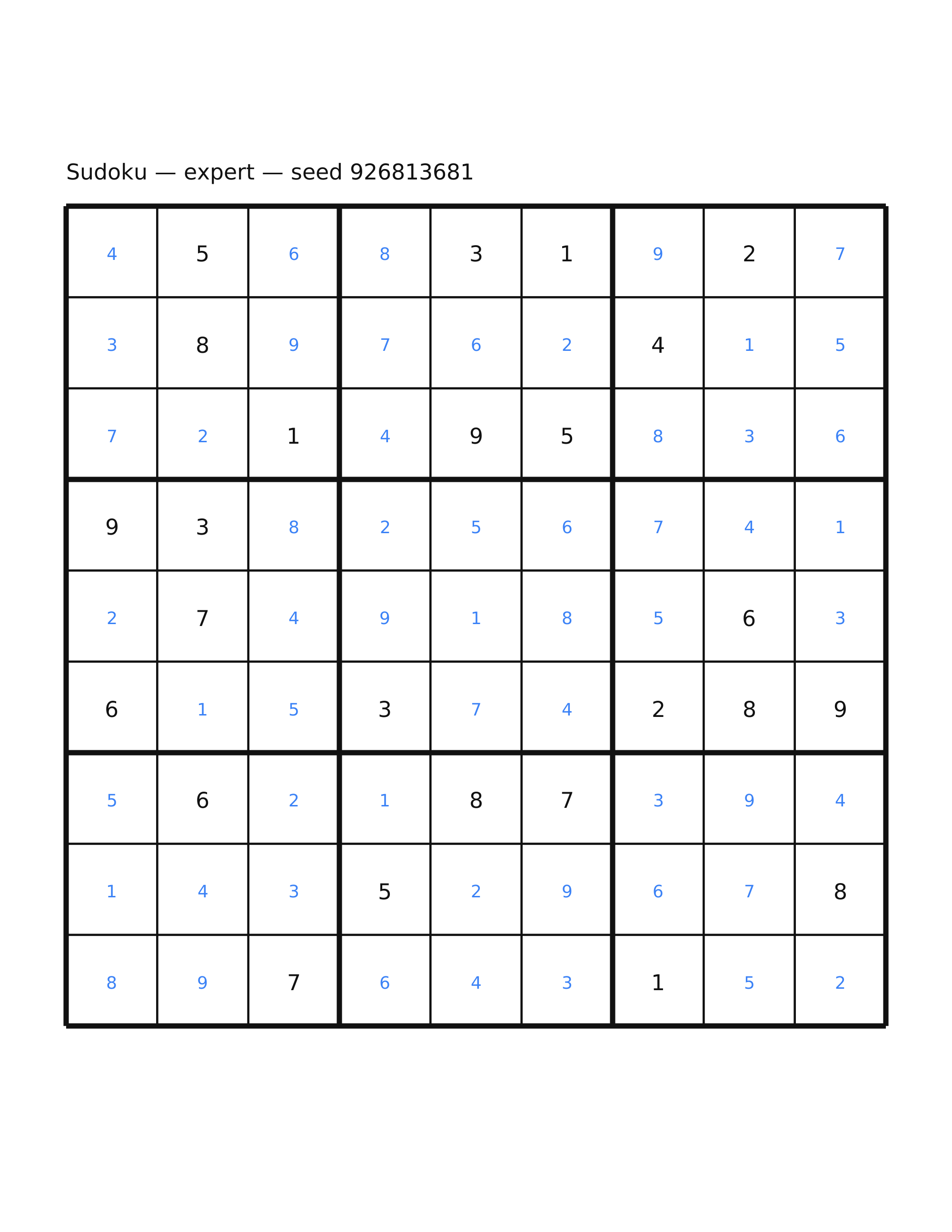 Sudoku — expert #47 — solution