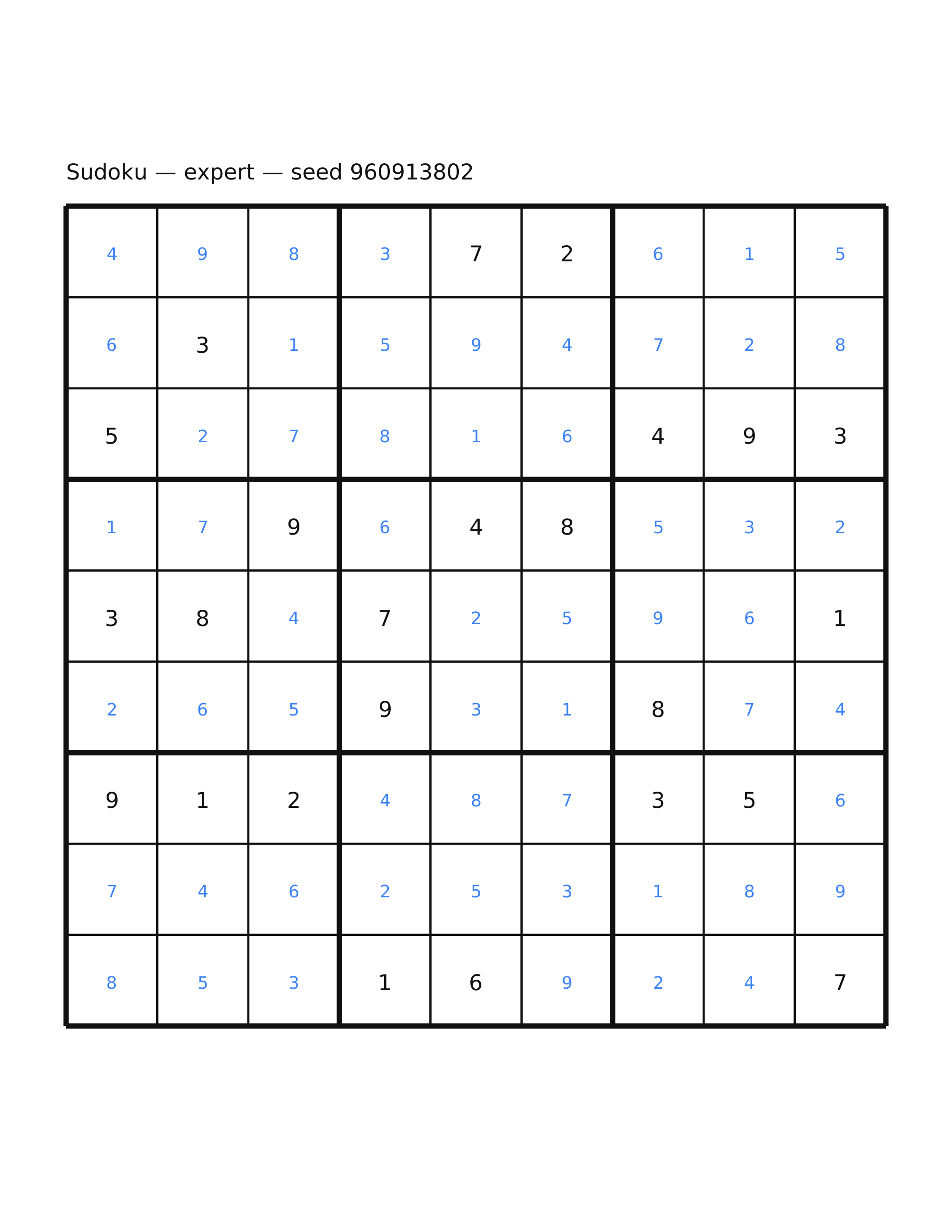 Sudoku — expert #45 — solution