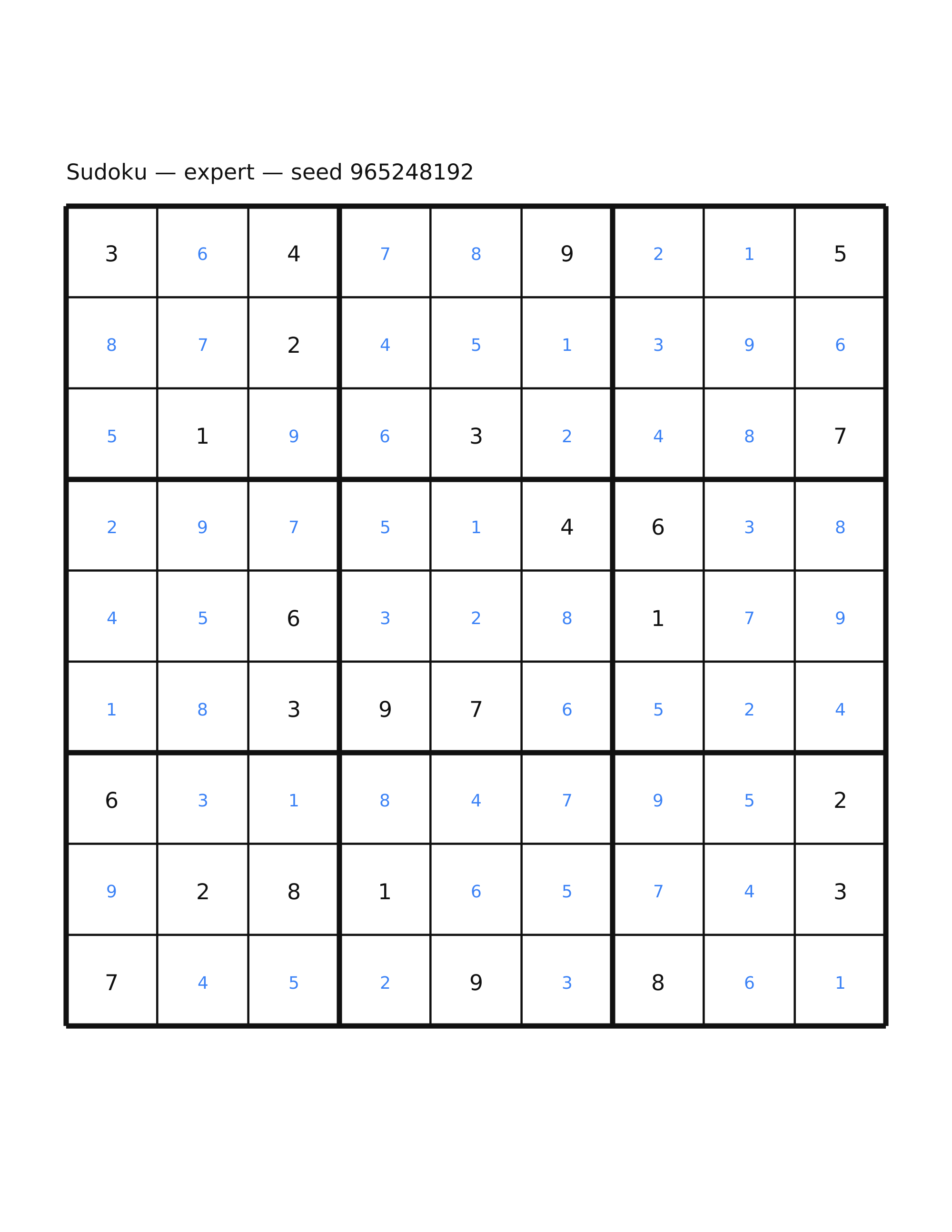 Sudoku — expert #49 — solution