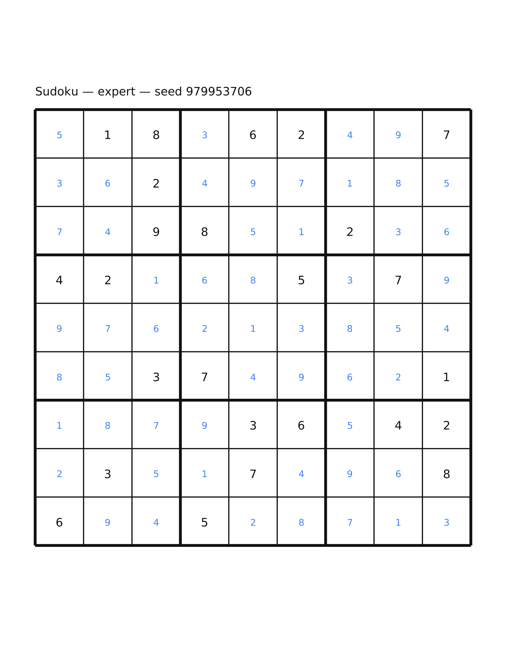 Sudoku — expert #39 — solution