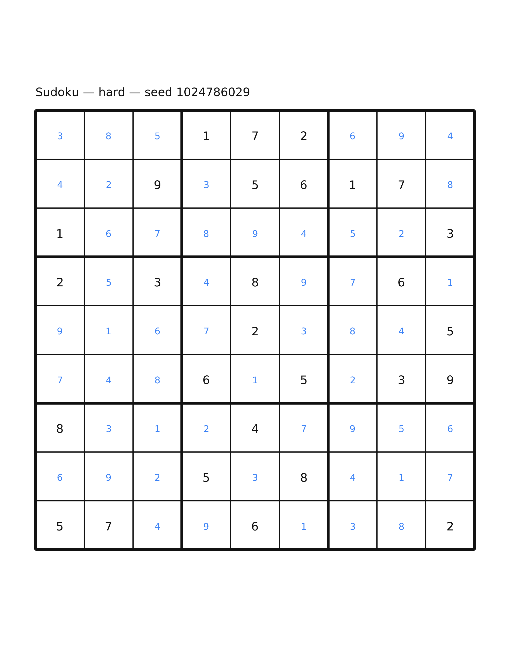 Sudoku — hard #54 — solution