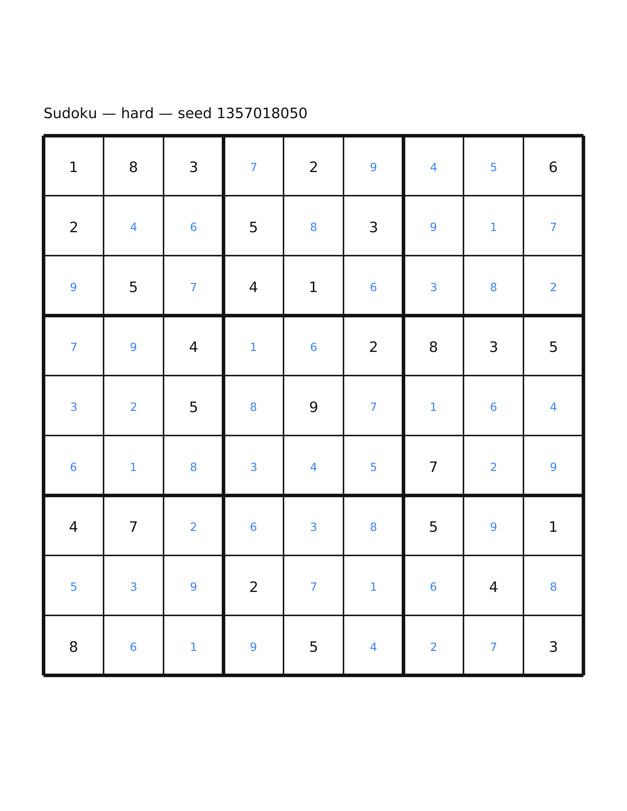 Sudoku — hard #6 — solution