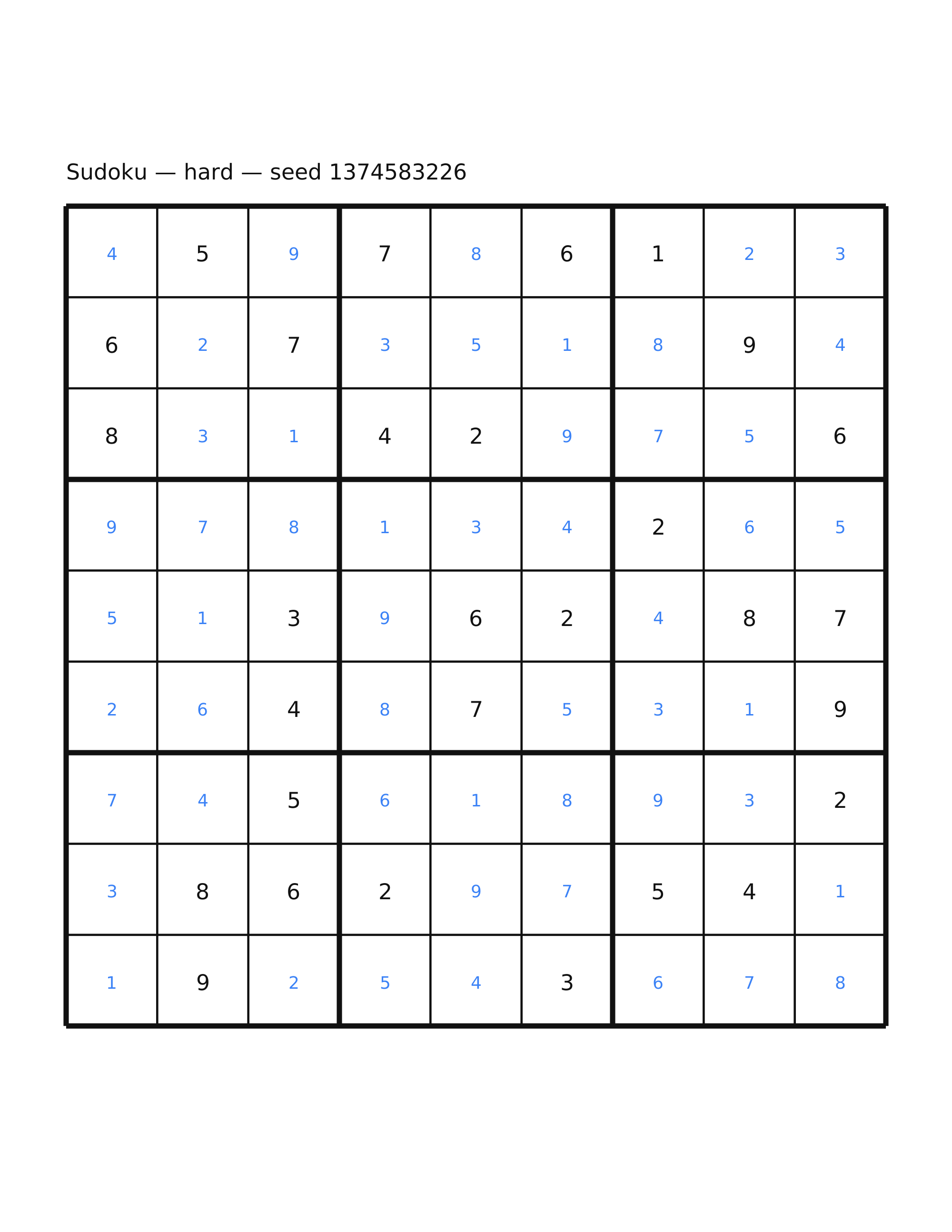 Sudoku — hard #55 — solution