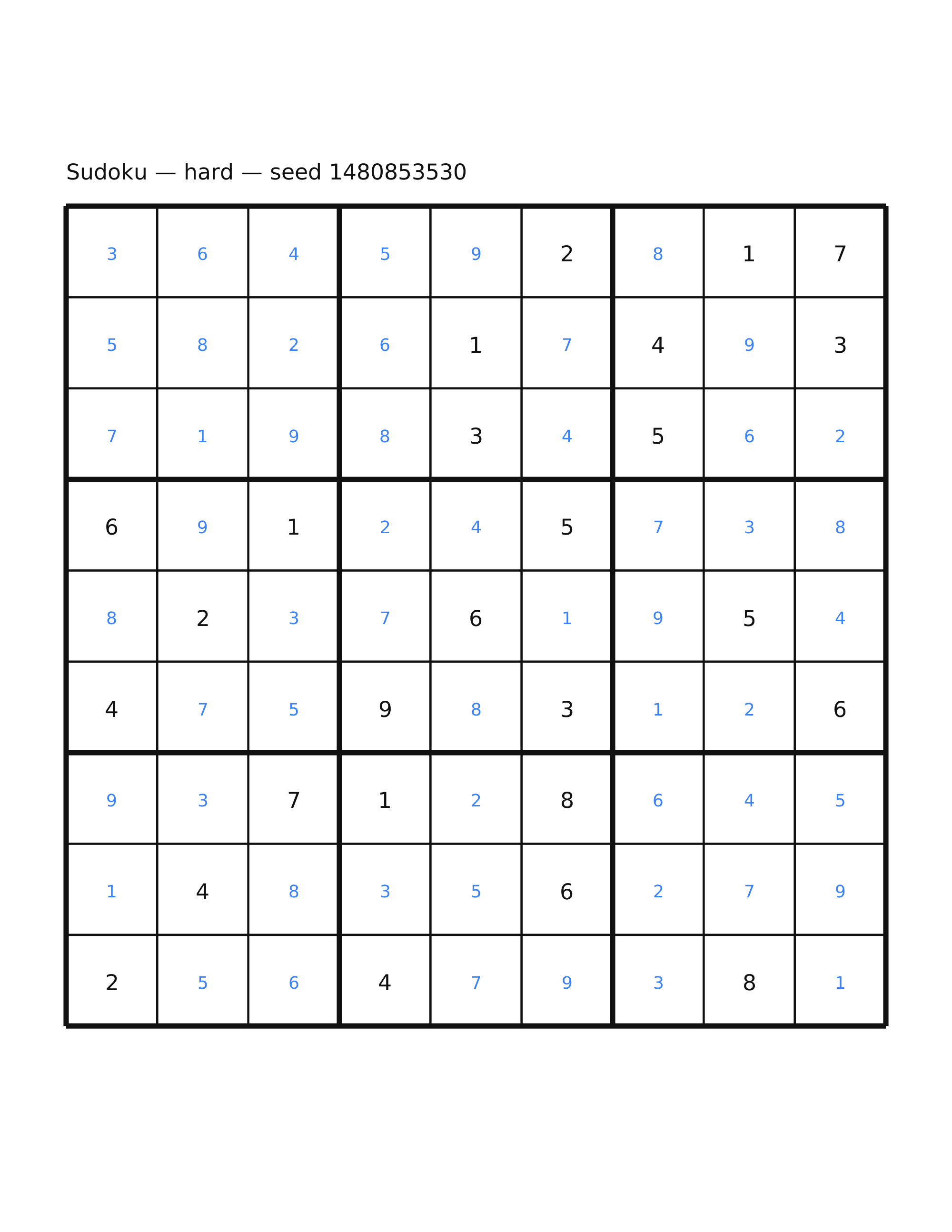 Sudoku — hard #26 — solution